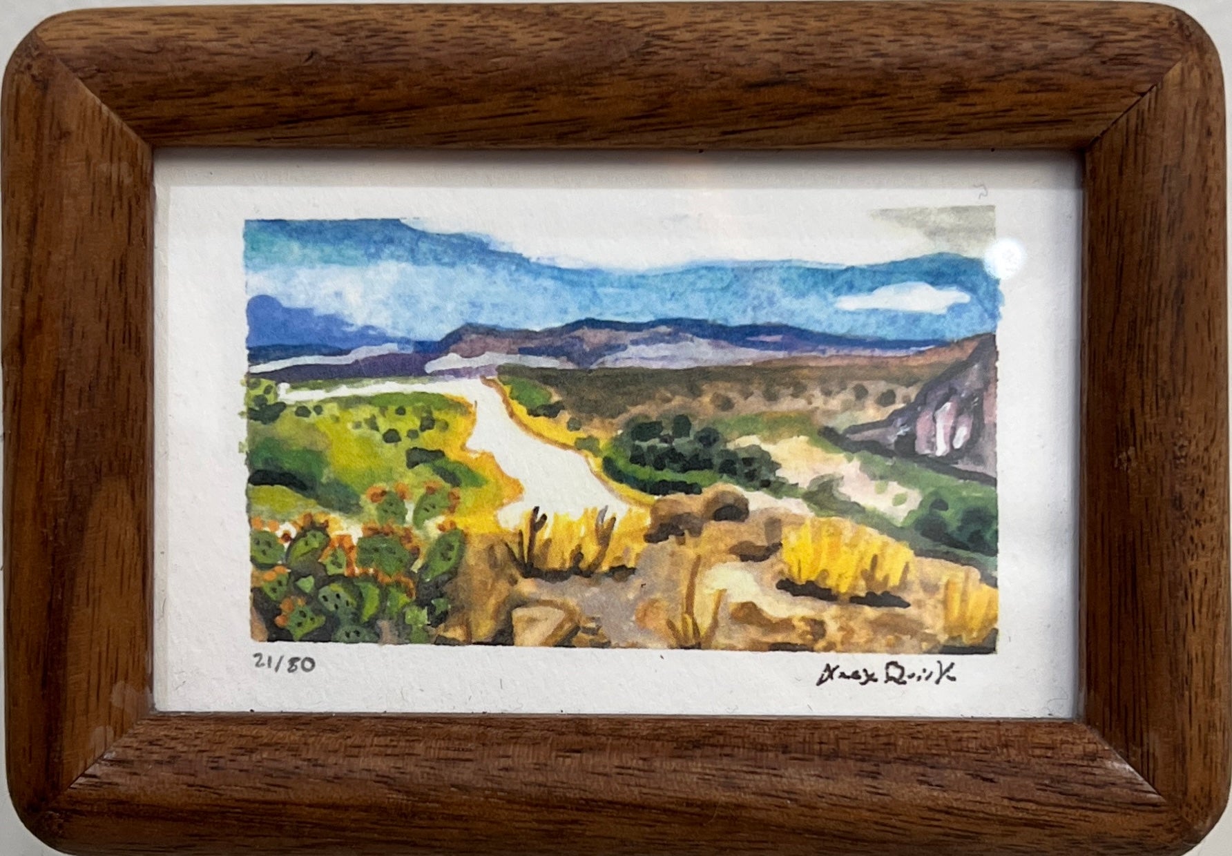 Mini Print by Alex Quirk + Handcrafted Walnut Frame