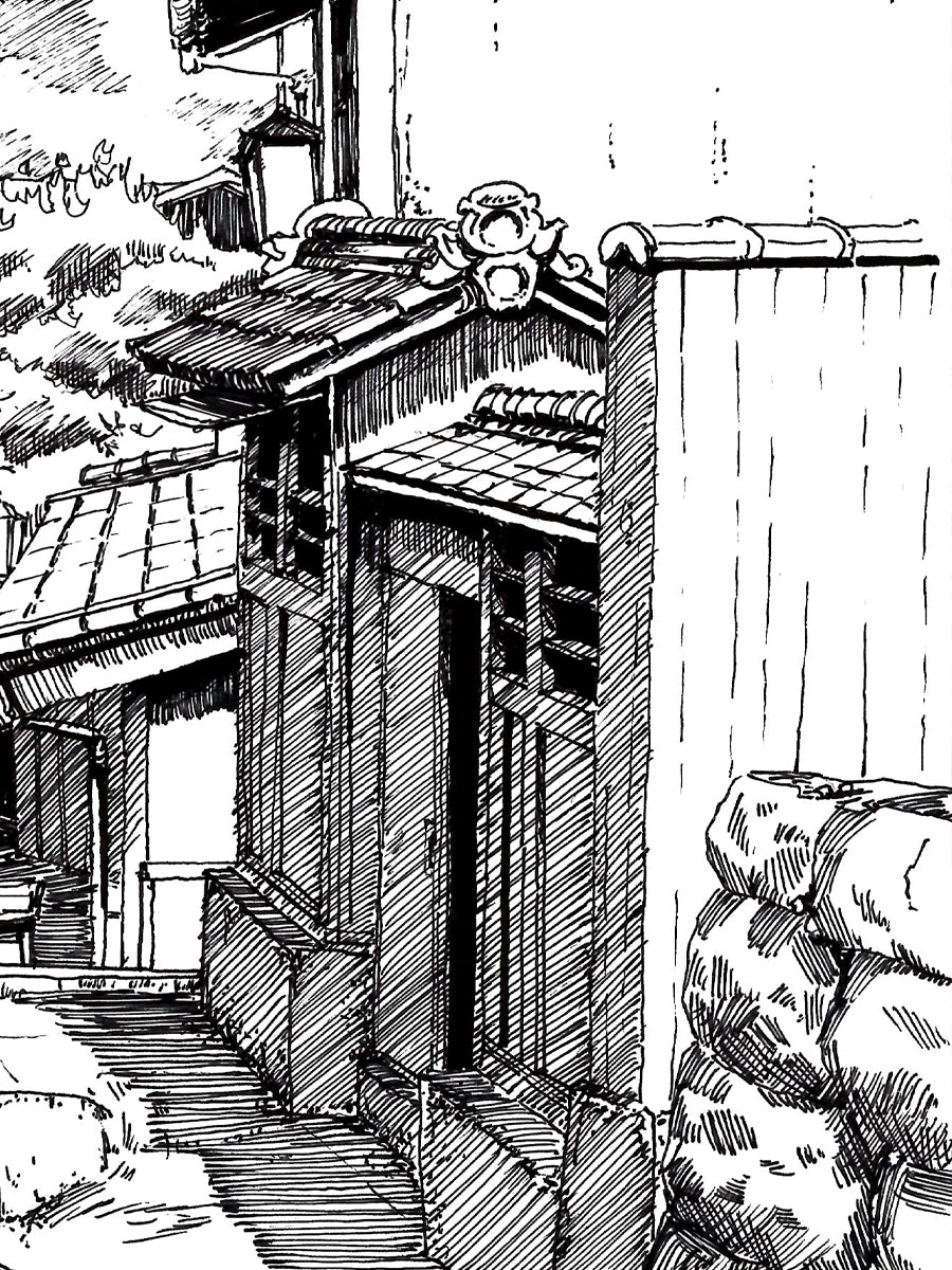 Japan Travel Sketch: Ninezaka Print by Phillip Seymour + 9