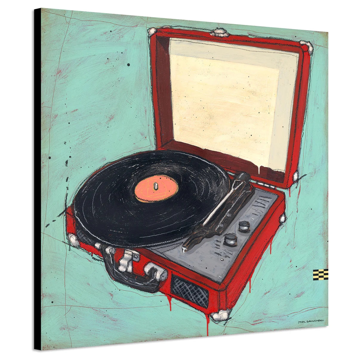 Vinyl Days Canvas Print by Joel Ganucheau