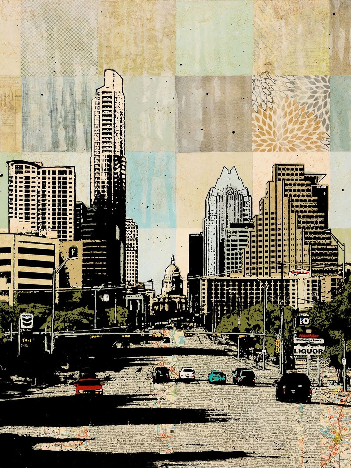 Congress Avenue 1 Print by Joel Ganucheau + 11"x14" Paper