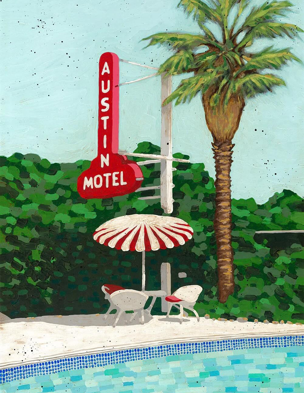 Austin Motel Canvas Print by Joel Ganucheau