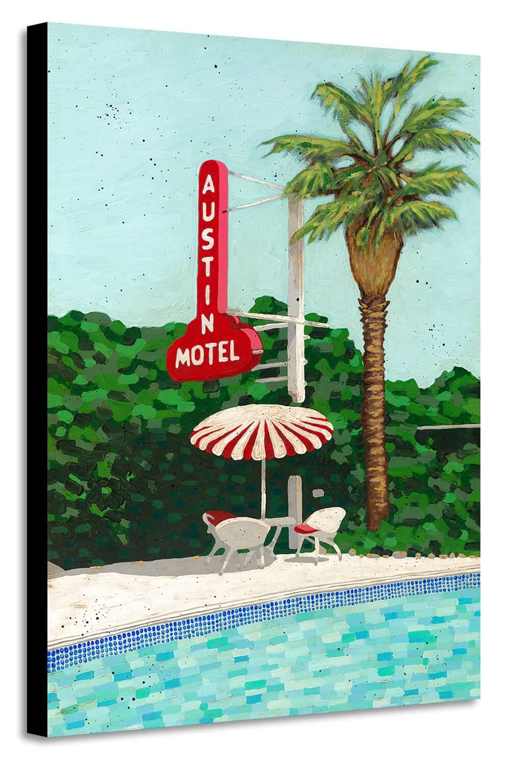 Austin Motel Canvas Print by Joel Ganucheau