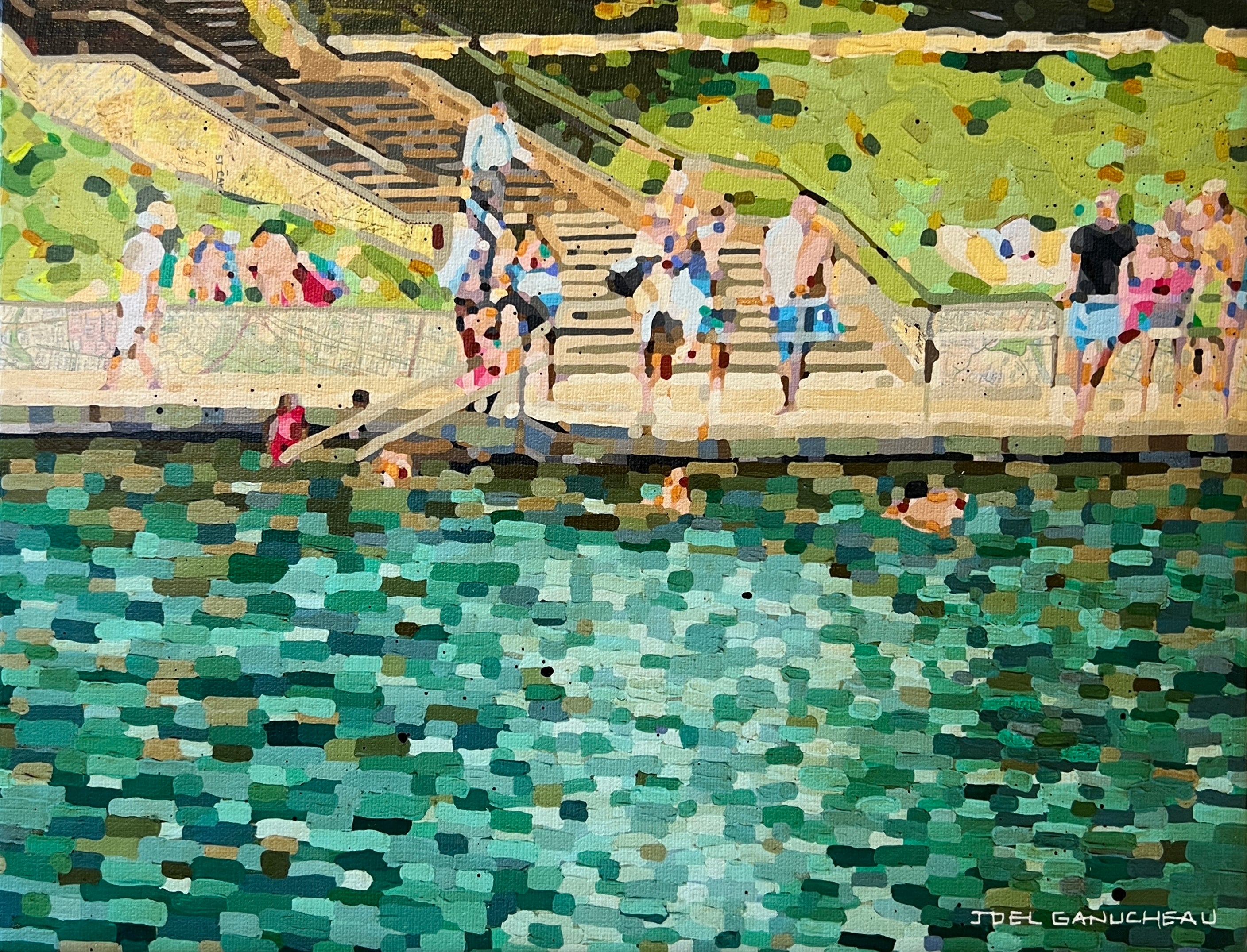 Barton Springs Canvas Print by Joel Ganucheau