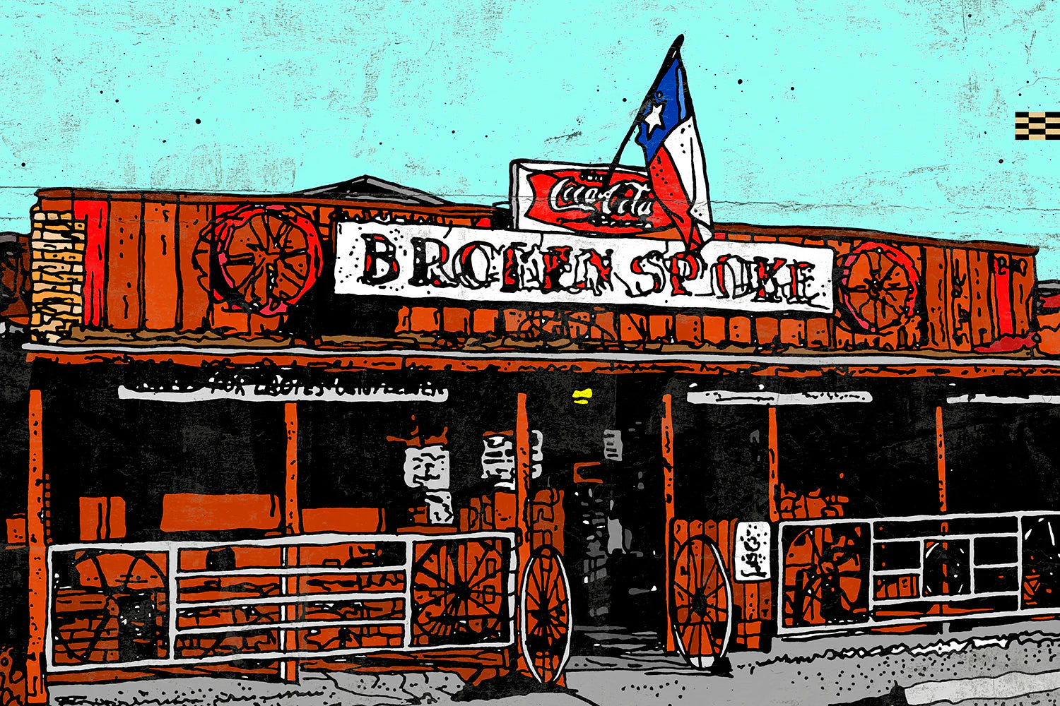 Broken Spoke Print by Joel Ganucheau + Paper