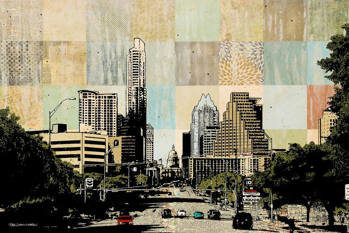 Congress Avenue 2 Print by Joel Ganucheau + 11"x14" Paper