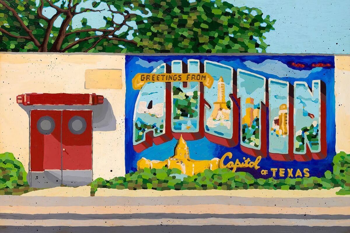 Greetings from Austin Print by Joel Ganucheau + 11"x14" Paper