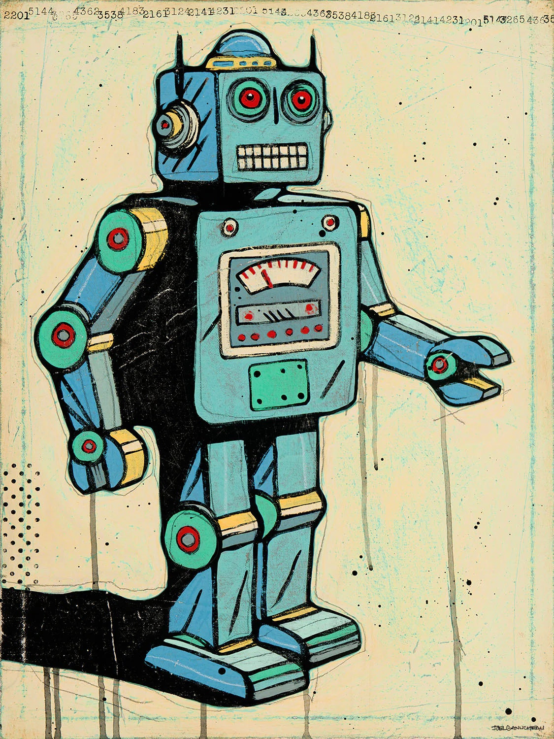 Robots Have Anxiety Too Print by Joel Ganucheau + Paper