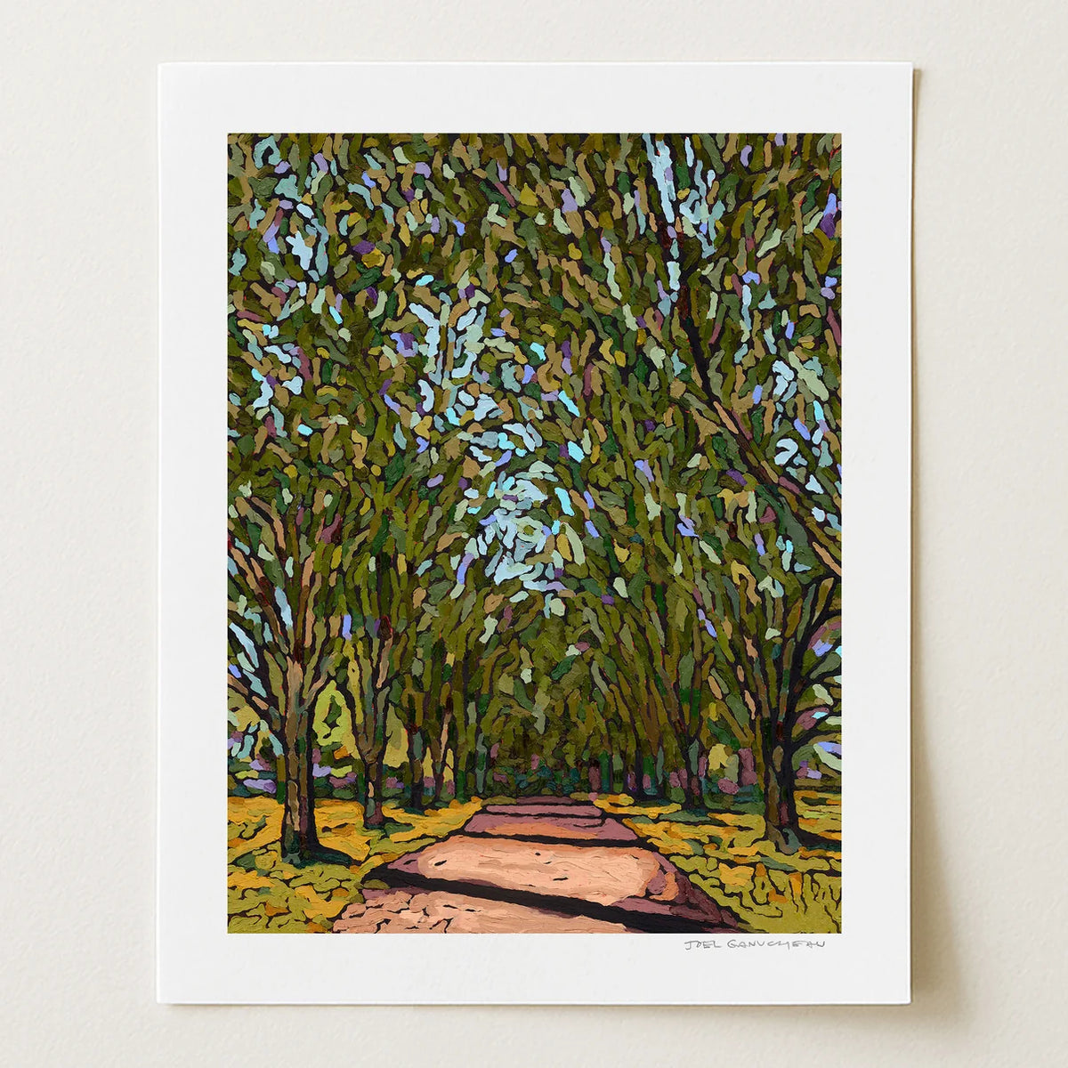 Tree Lined Drive Print by Joel Ganucheau