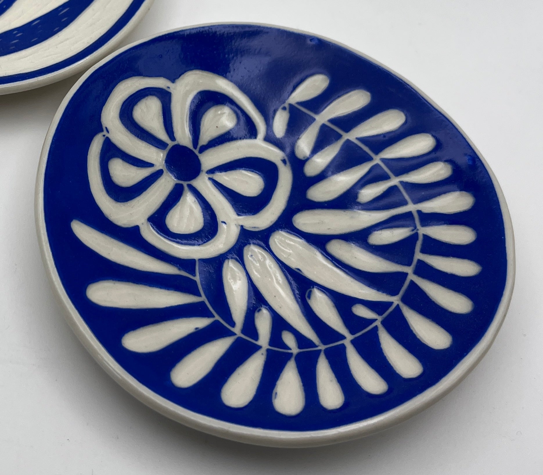 Blue Floral Dish by Katy Bradshaw David