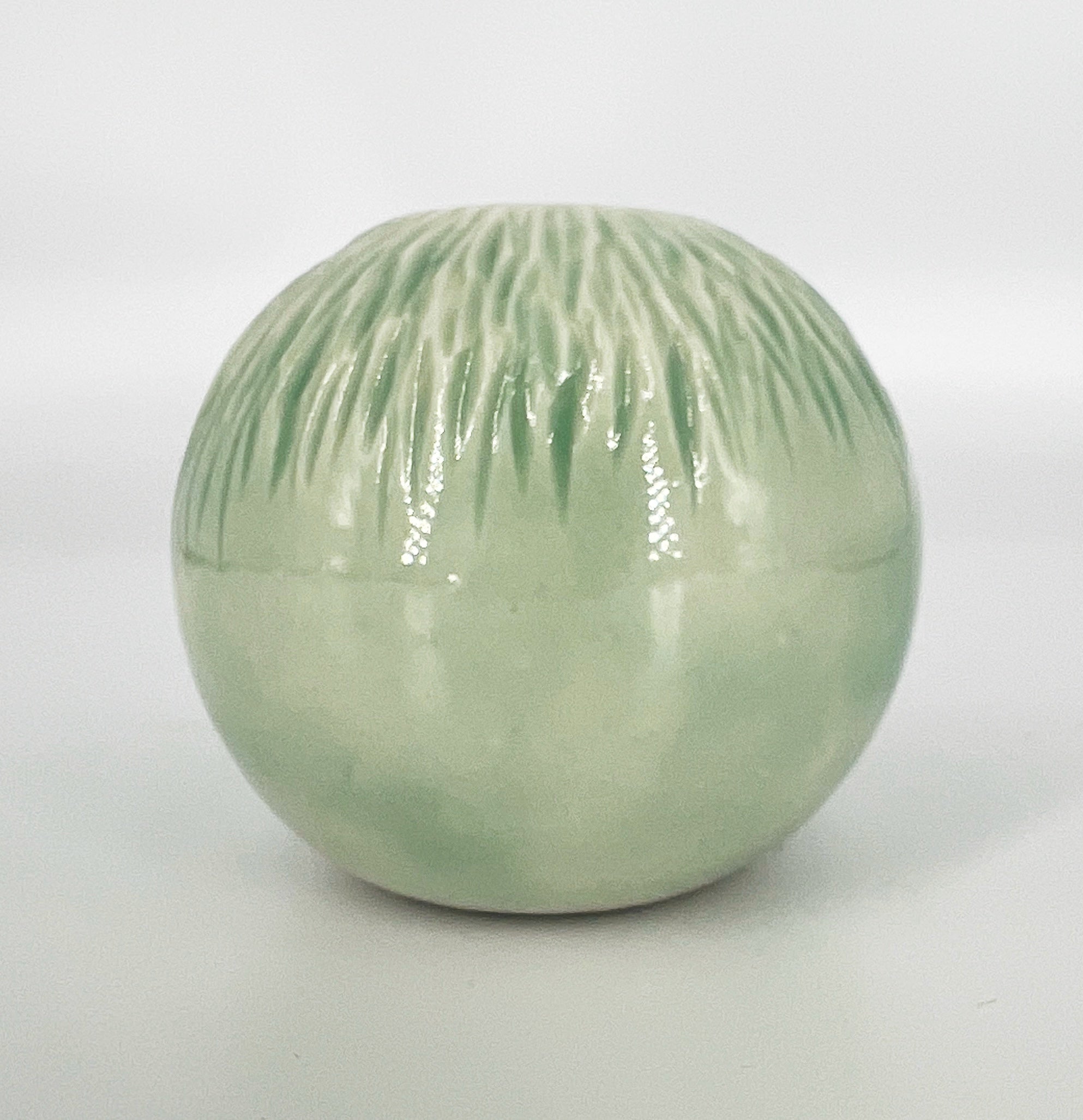 Carved Spherical Bud Vase #2 by Katy Bradshaw David