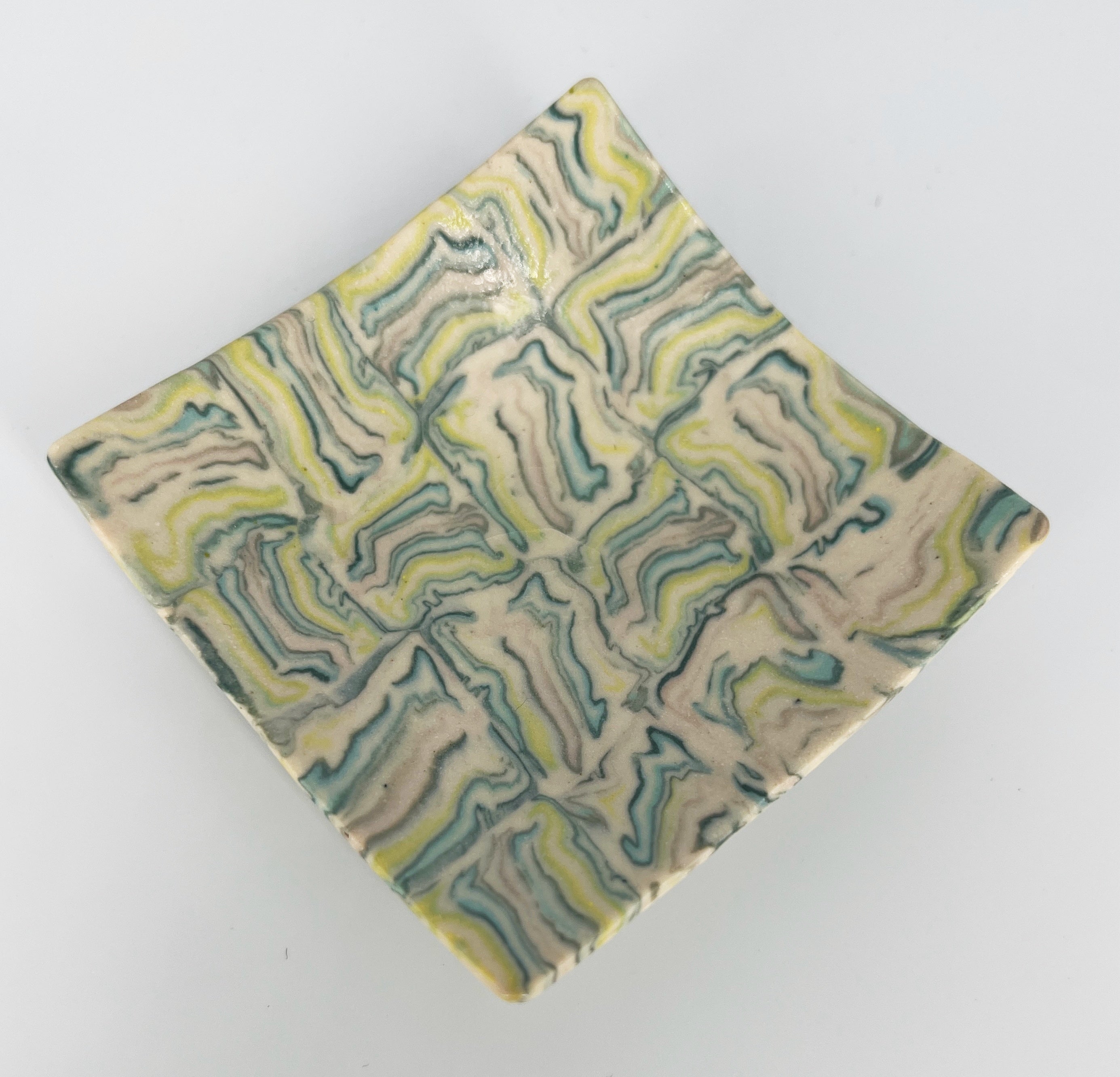 Square Nerikomi Dish by Katy Bradshaw David