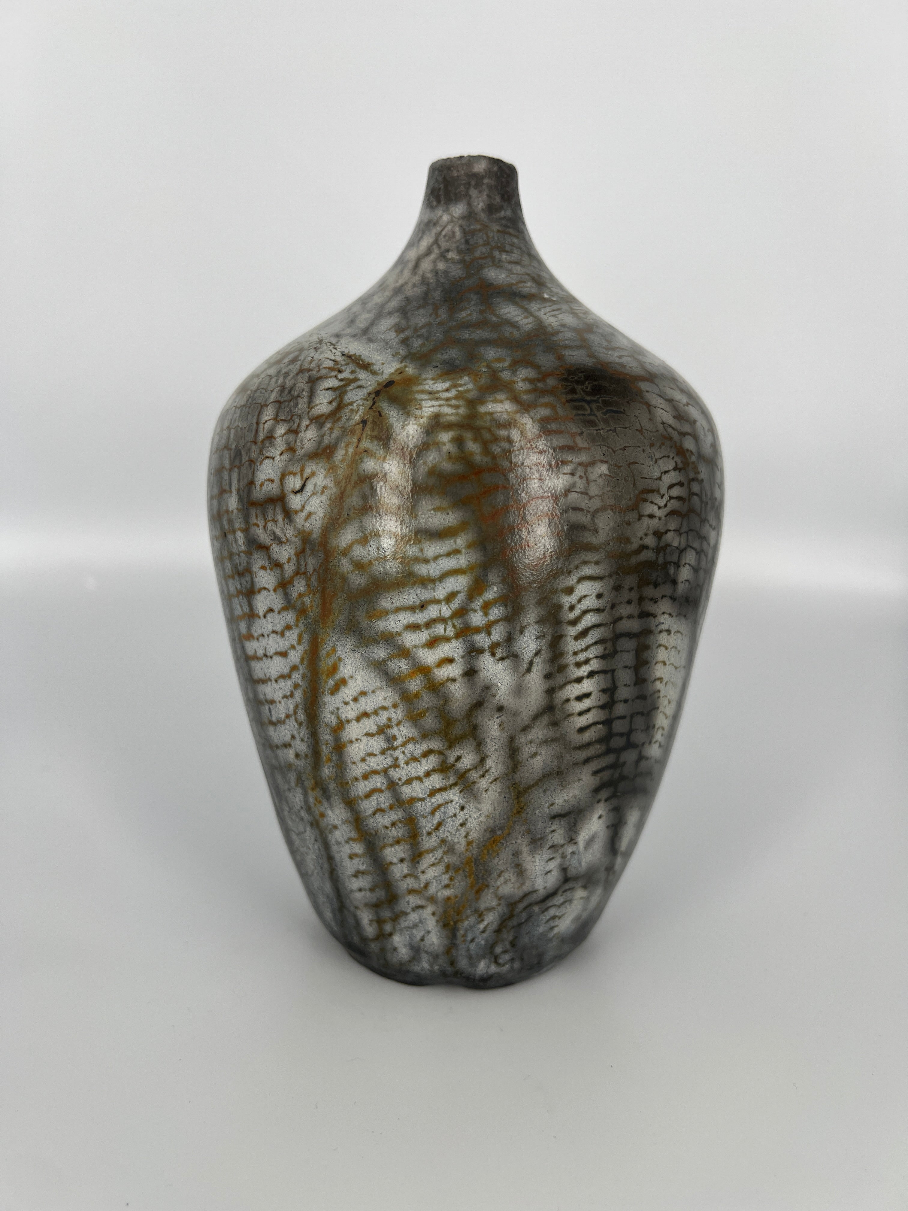 Raku Copper Mesh Vase #2 by Mark Kazanoff
