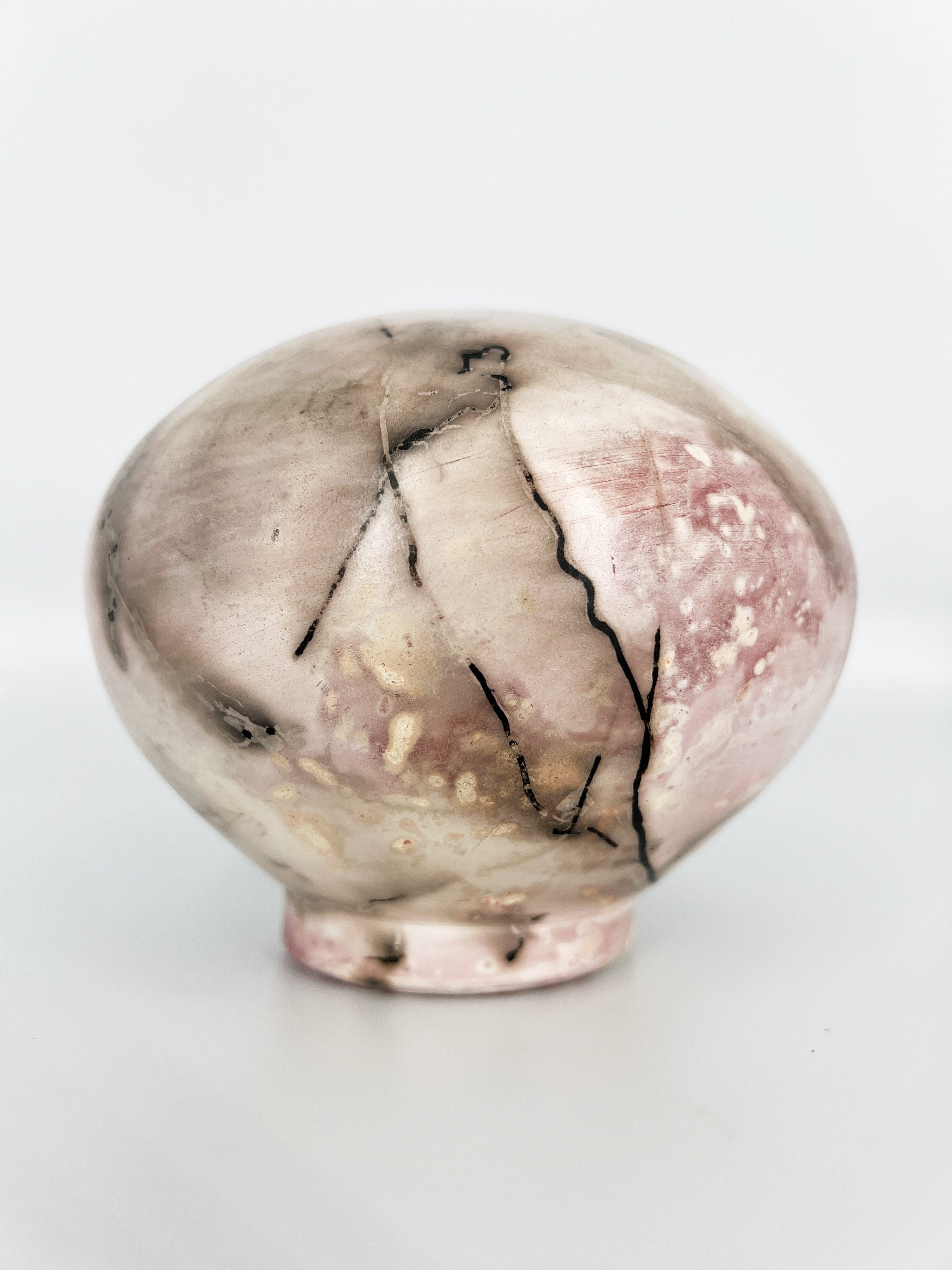 Pink Horsehair Raku Vase by Mark Kazanoff