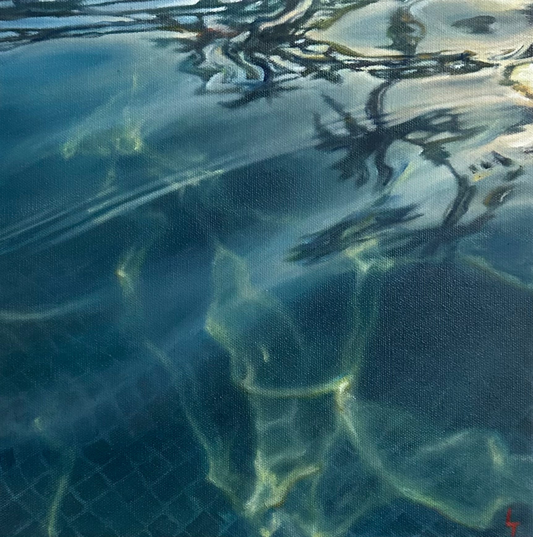 Sunset on the Pool by Laura Thomas