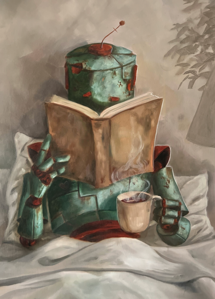 Morning Bot - Robots in Rowboats by Lauren Briere + Paper Print