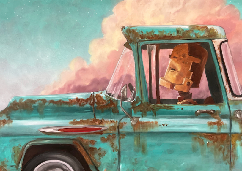 Ol' Truck Bot - Robots in Rowboats by Lauren Briere + Paper Print