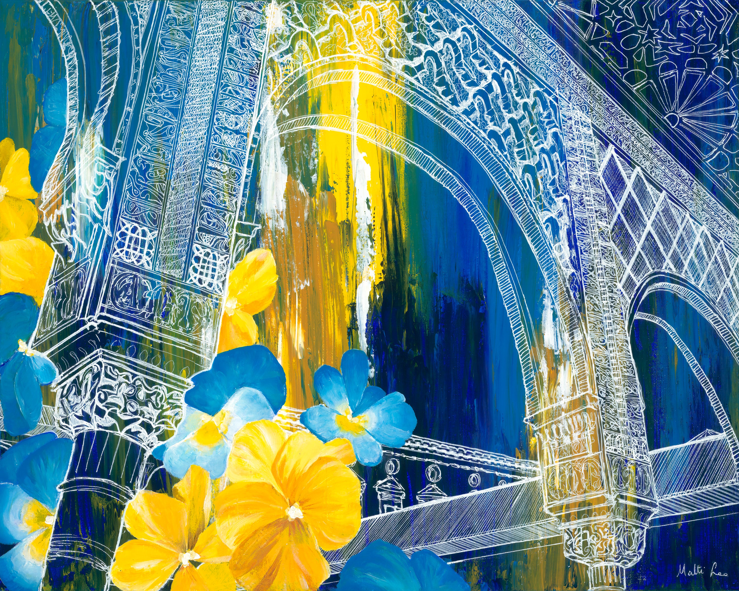 Memories of the Alhambra Print by Malti B Lee + 11"x14"