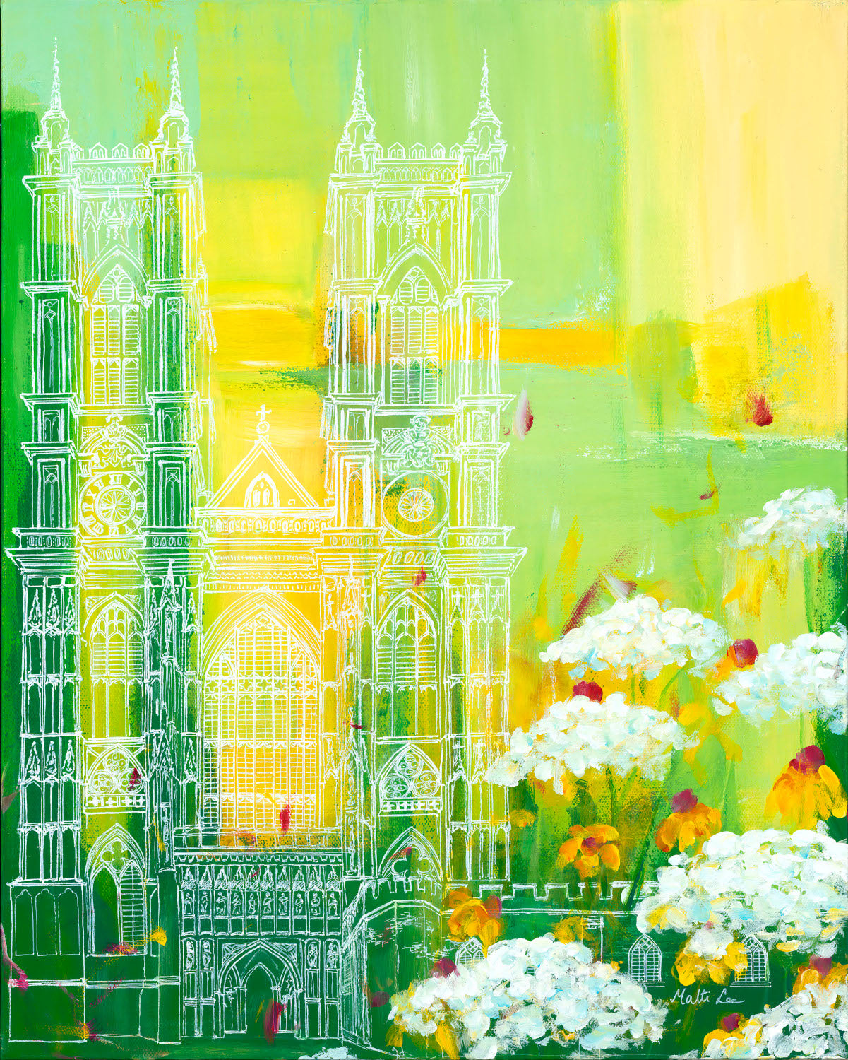 Spring Light at the Abbey Print by Malti B Lee + 11"x14"