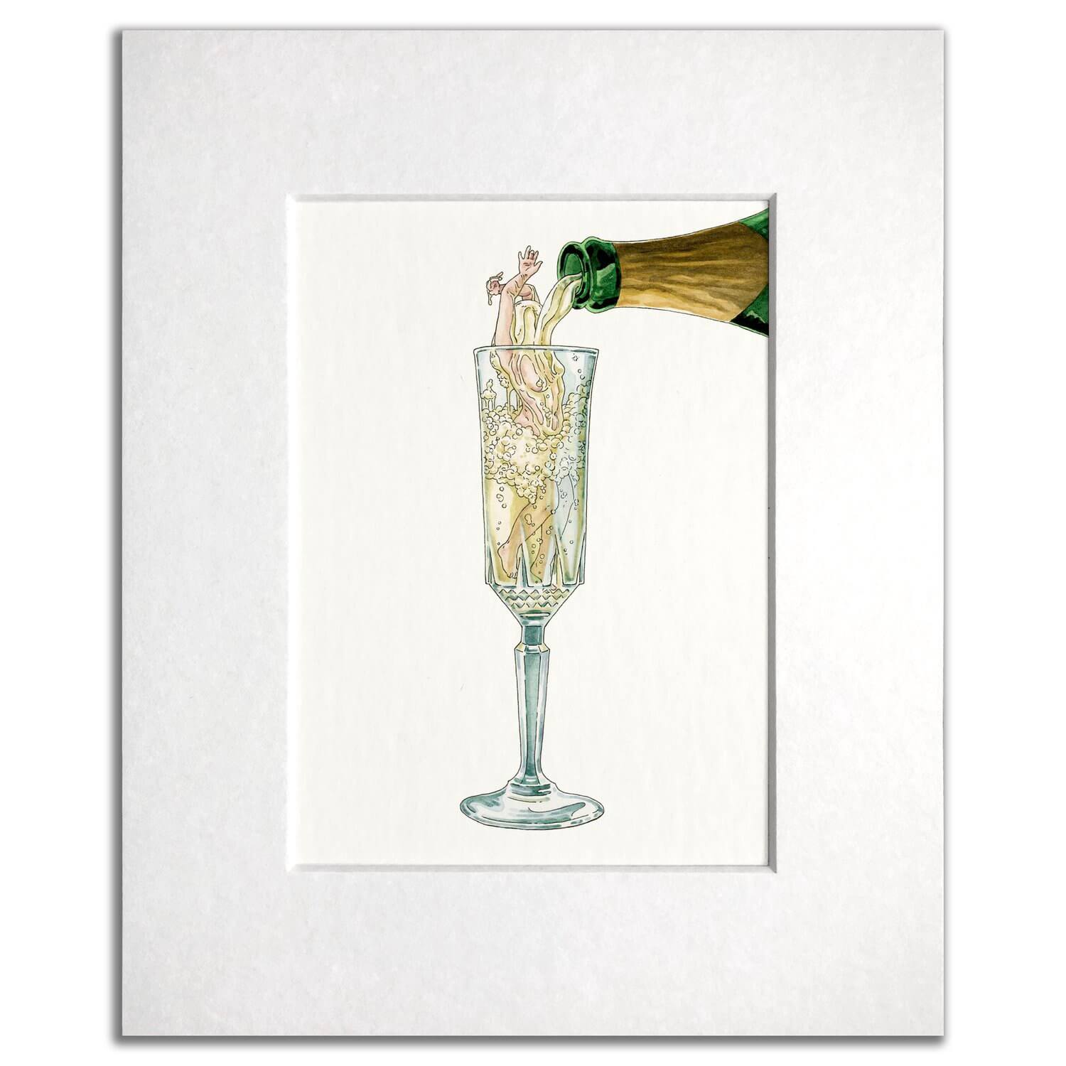 Champagne Showers Print by Maridad Studio