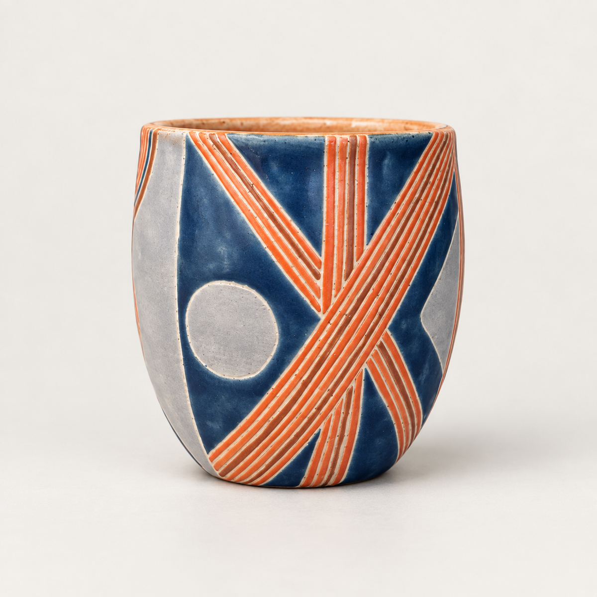 Orbit Orange Cup by Ephemeral Pottery