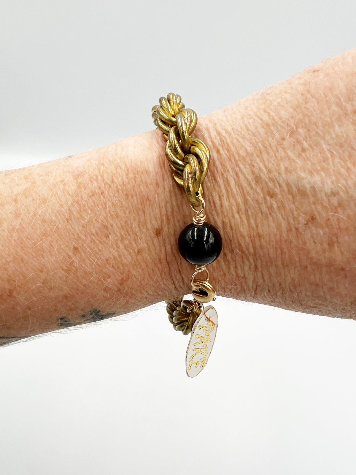 Vintage Coco Chanel Tube Chain with Black Onyx by Pake