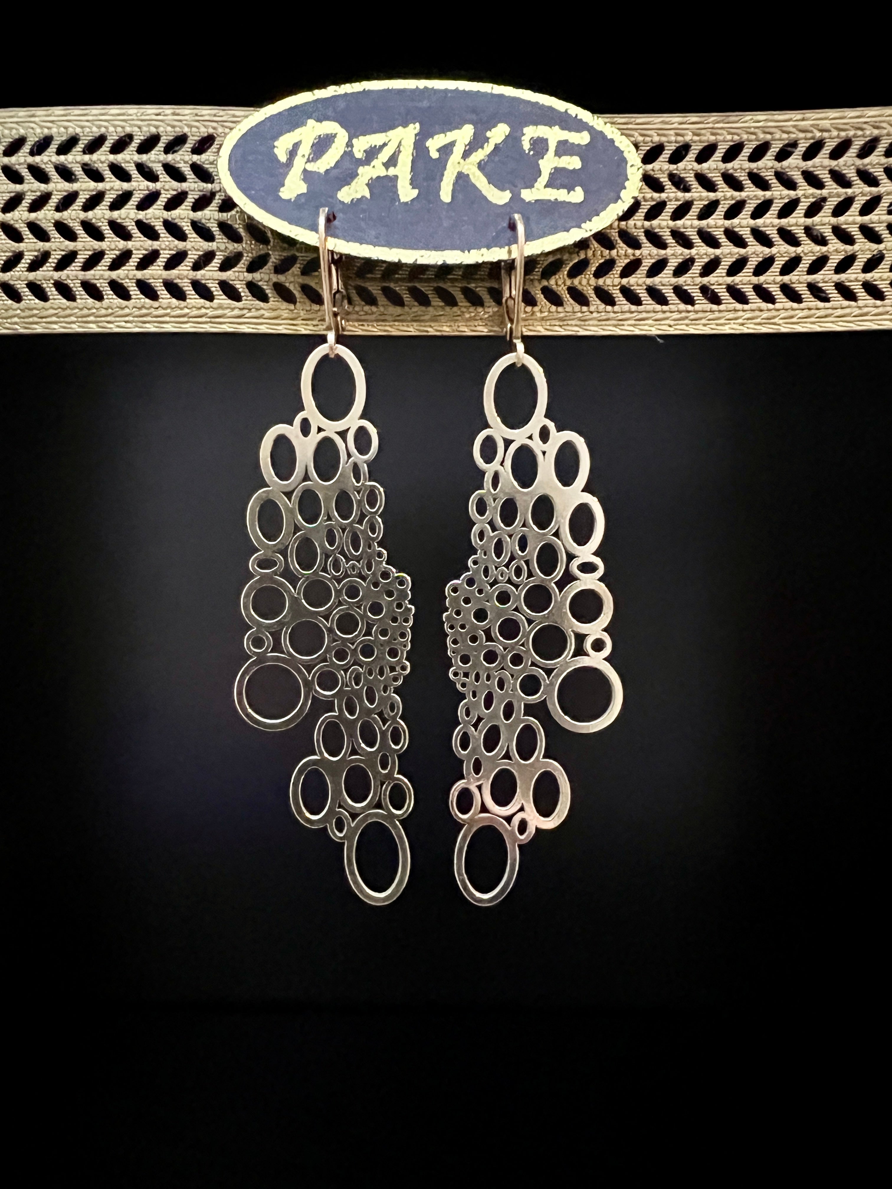 Brass Bubble Earrings by Pake