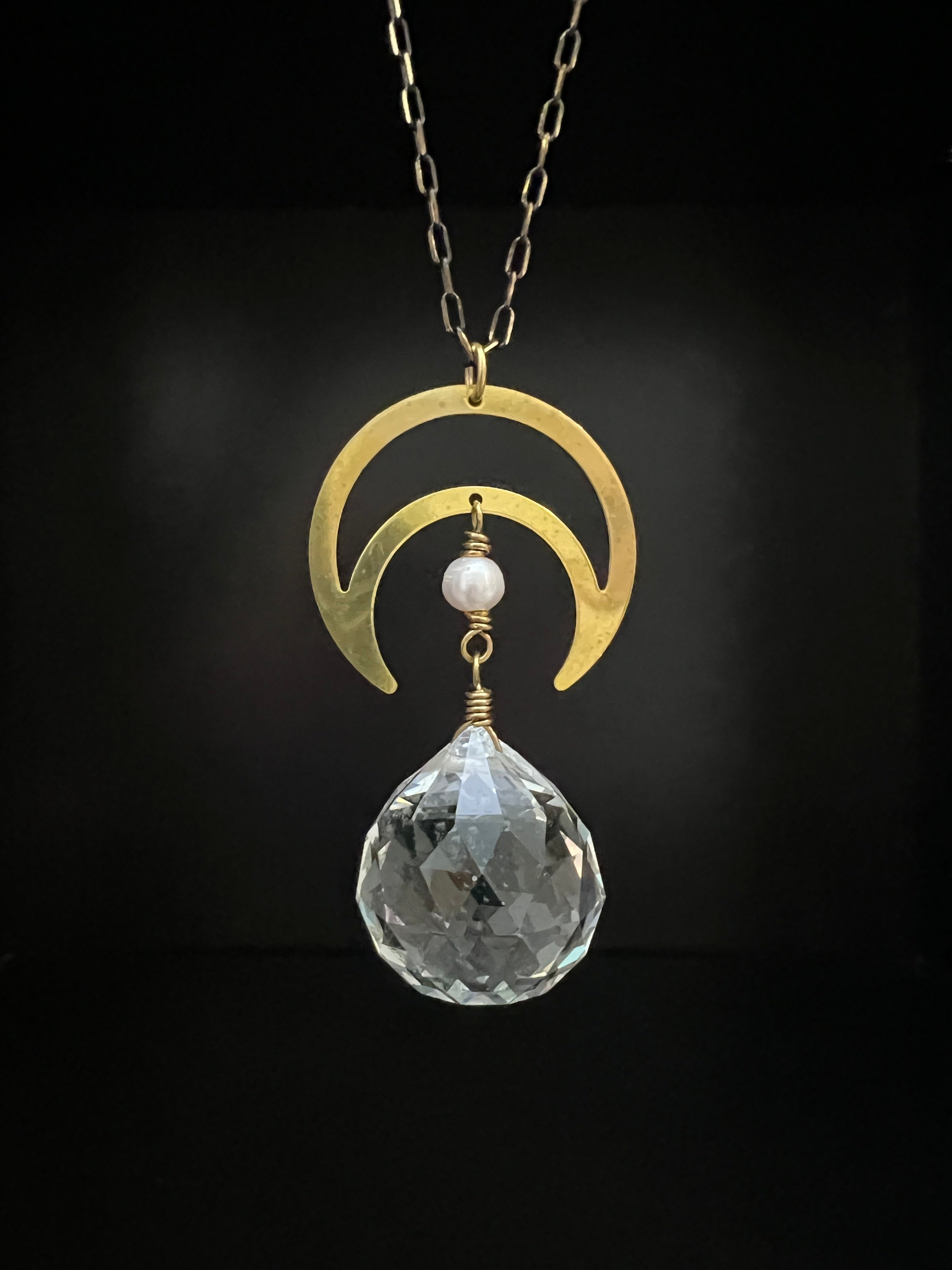 Moon and Prism Necklace by Pake
