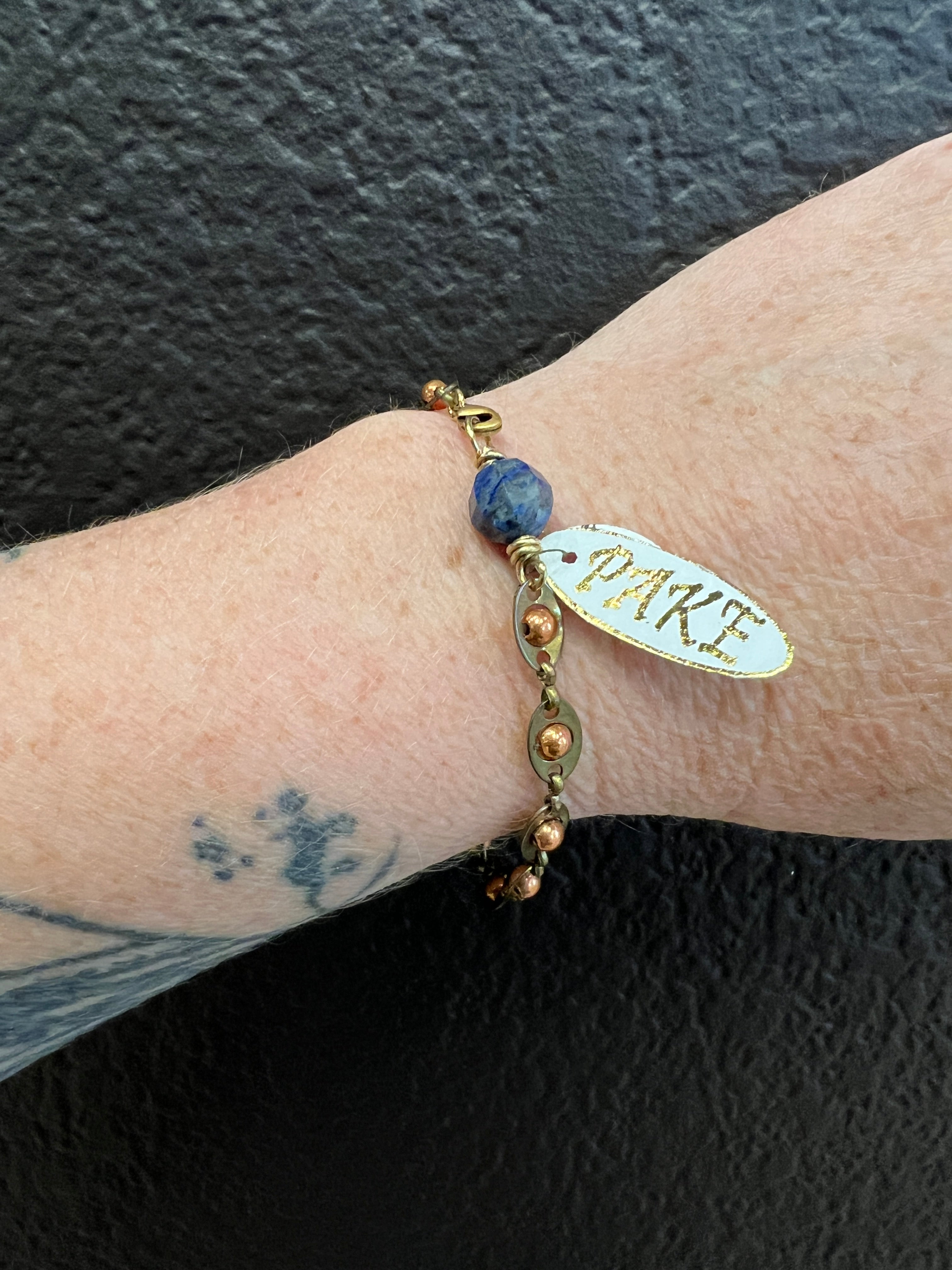 Vintage Coco Chanel Chain with Lapis Bracelet by Pake