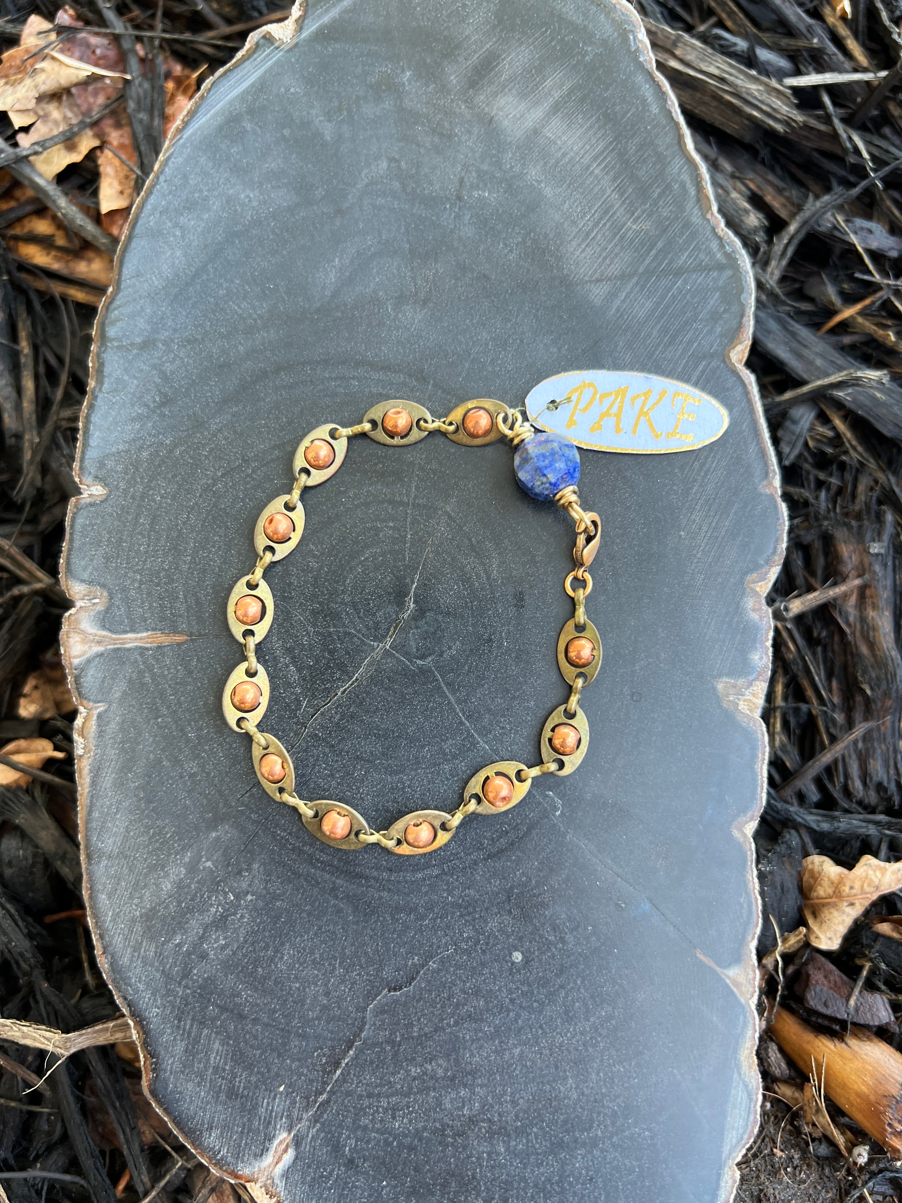 Vintage Coco Chanel Chain with Lapis Bracelet by Pake