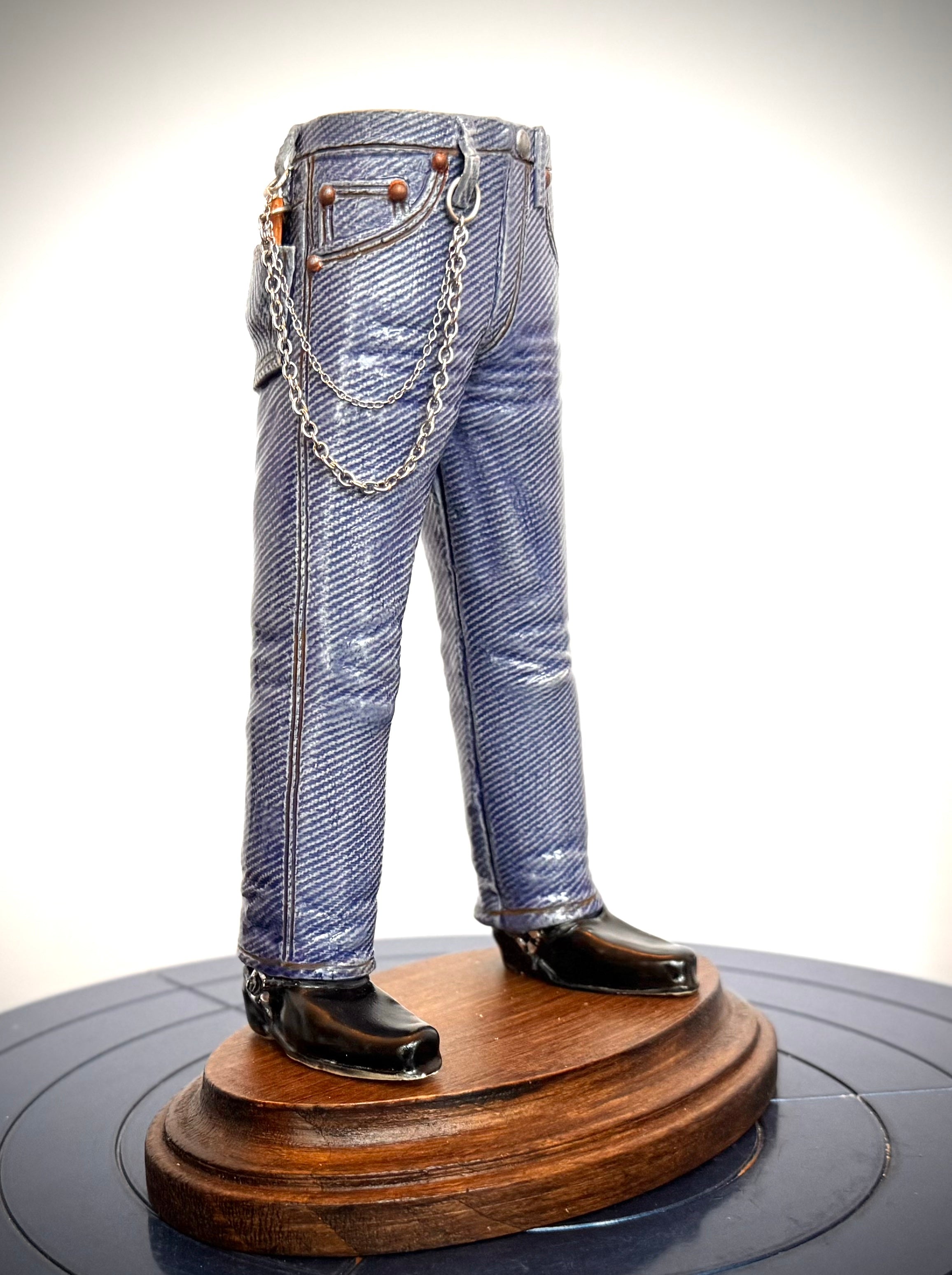 Walkabout Jeans with Motorcycle Boots and Wallet Chains by Pamela Gross