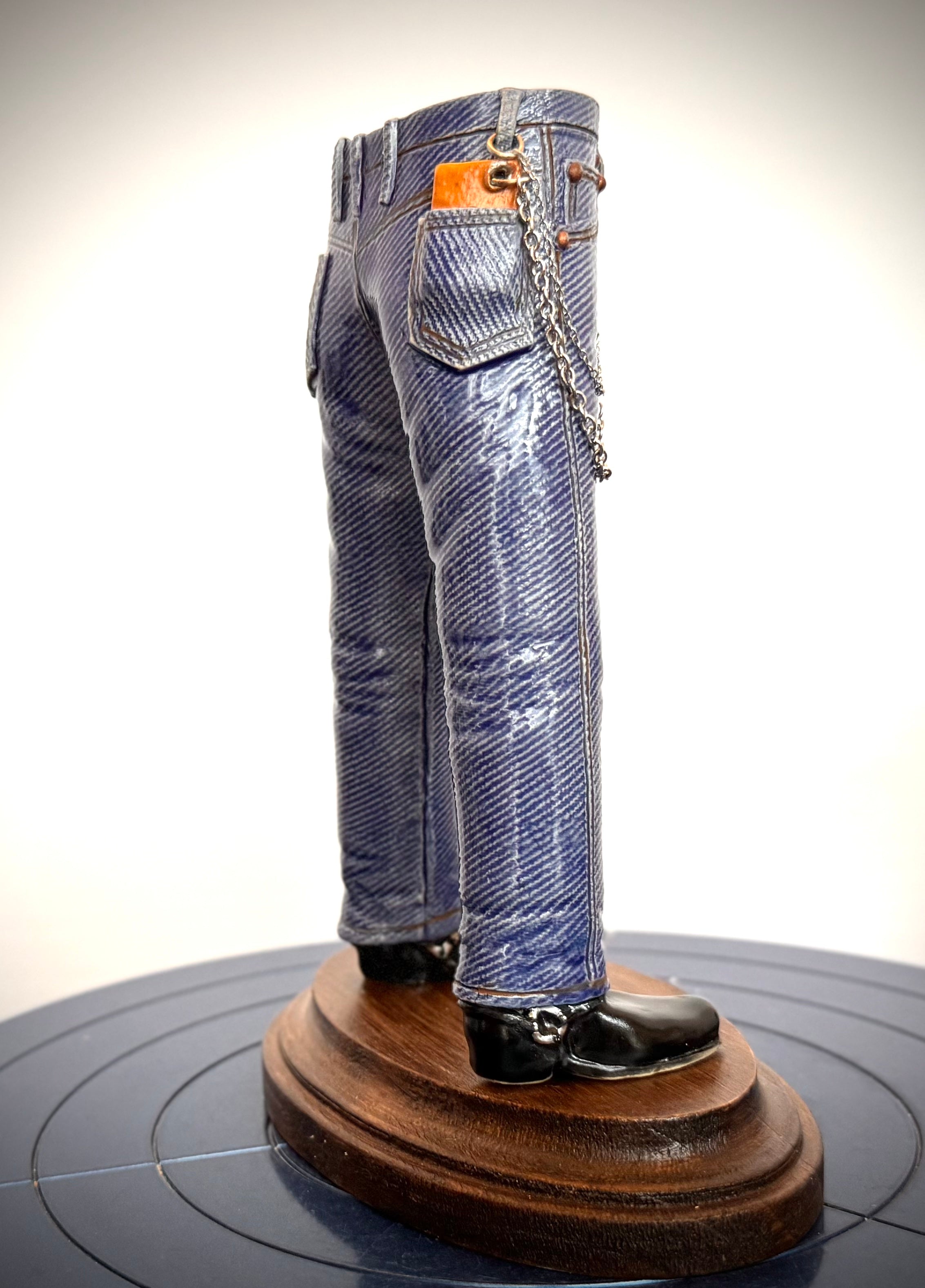 Walkabout Jeans with Motorcycle Boots and Wallet Chains by Pamela Gross
