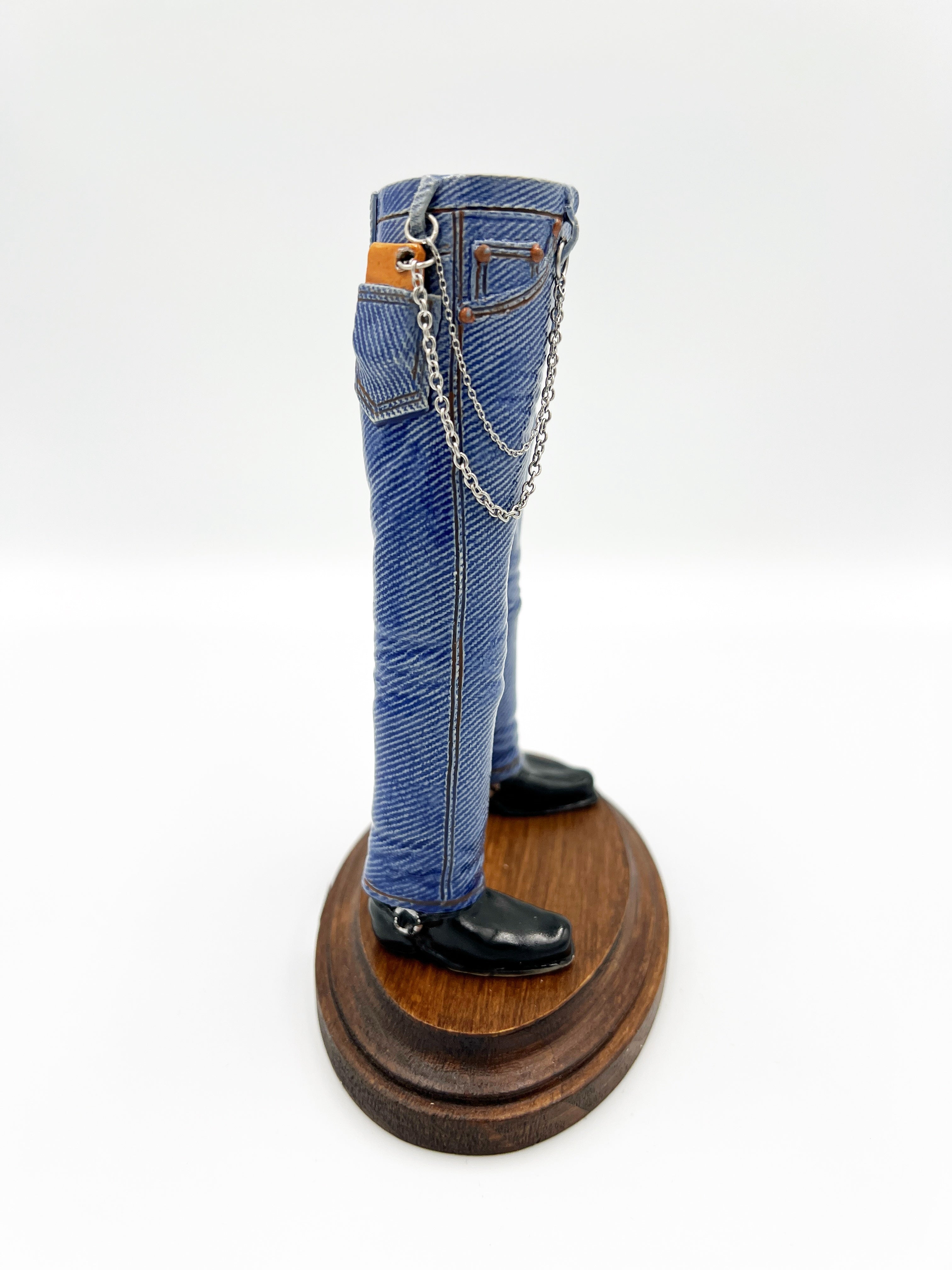 Walkabout Jeans with Motorcycle Boots and Wallet Chains by Pamela Gross