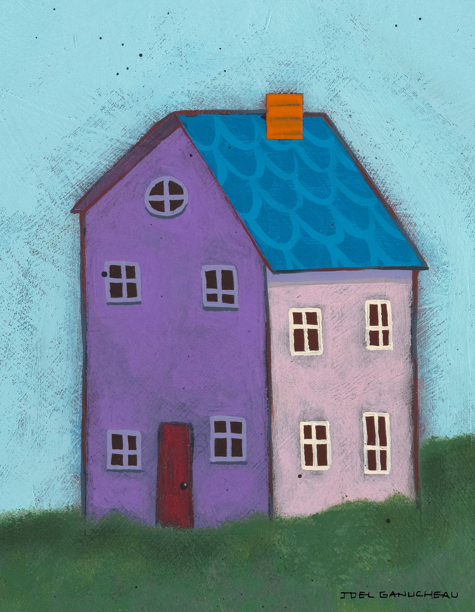 Purple House Canvas Print by Joel Ganucheau