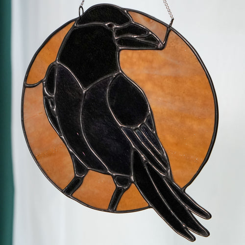 Stained Glass Raven Moon by Endeavor Glass
