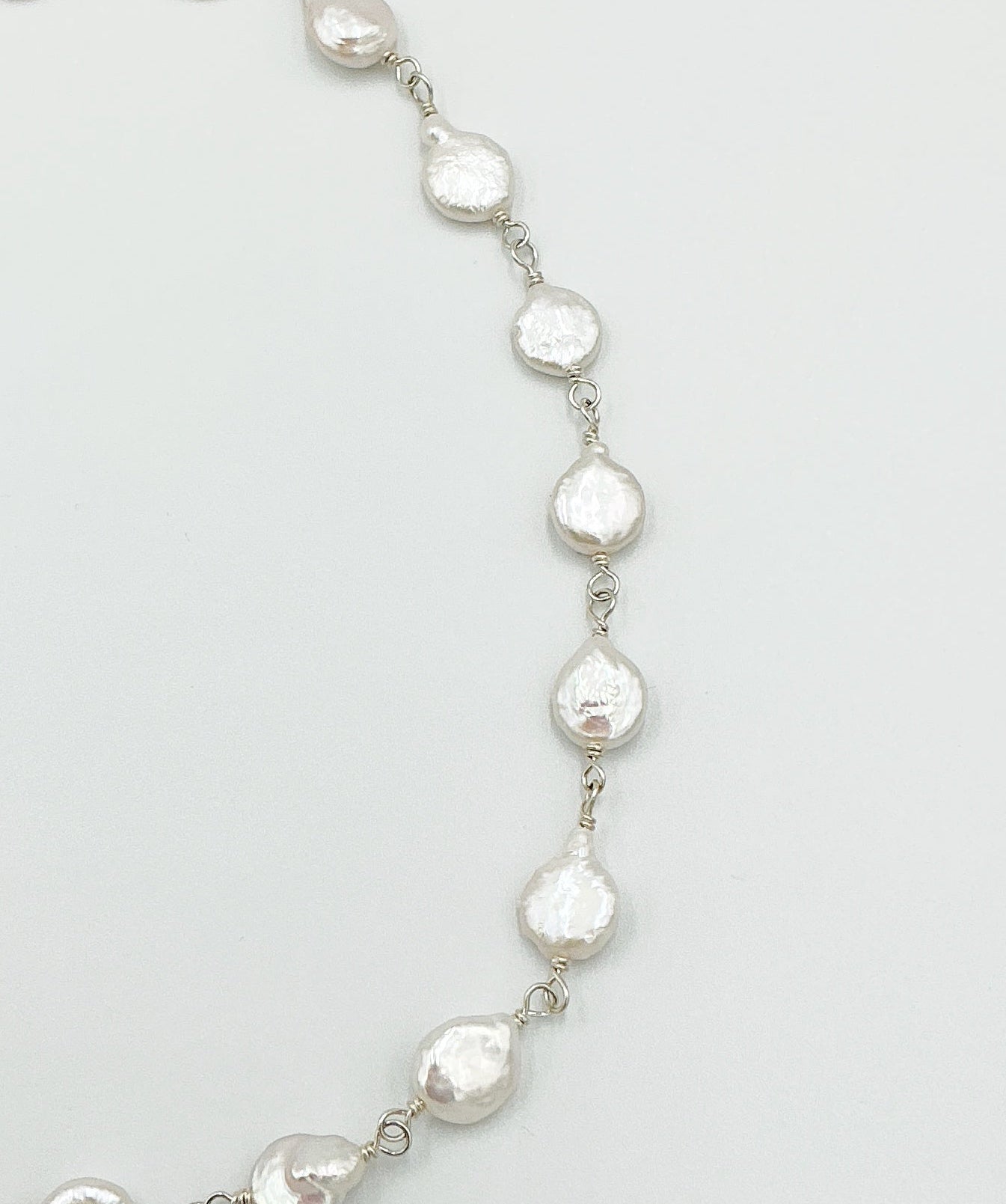 Baroque Pearl and Sterling Silver Necklace by Rebecca Frazier Jewelry