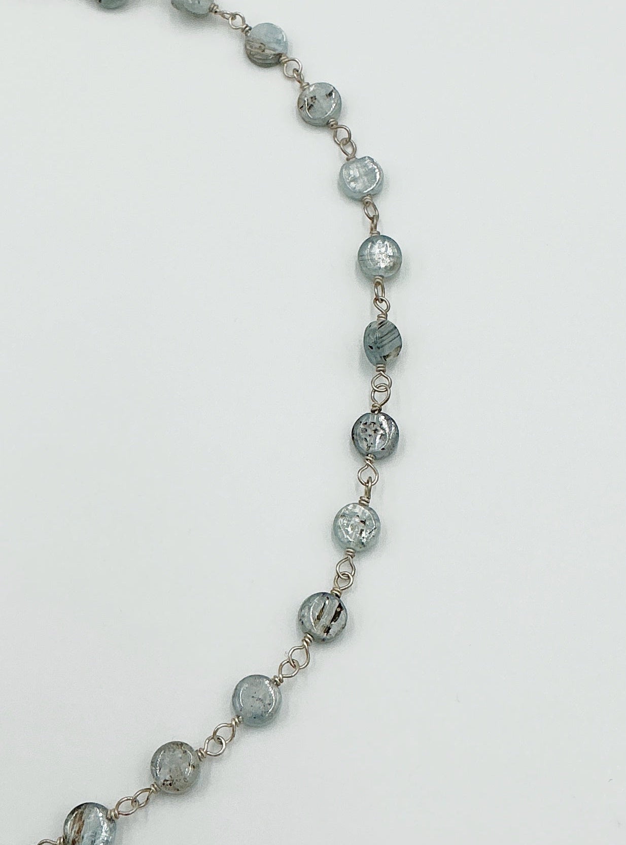 Blue Kyanite and Sterling Silver Necklace by Rebecca Frazier Jewelry