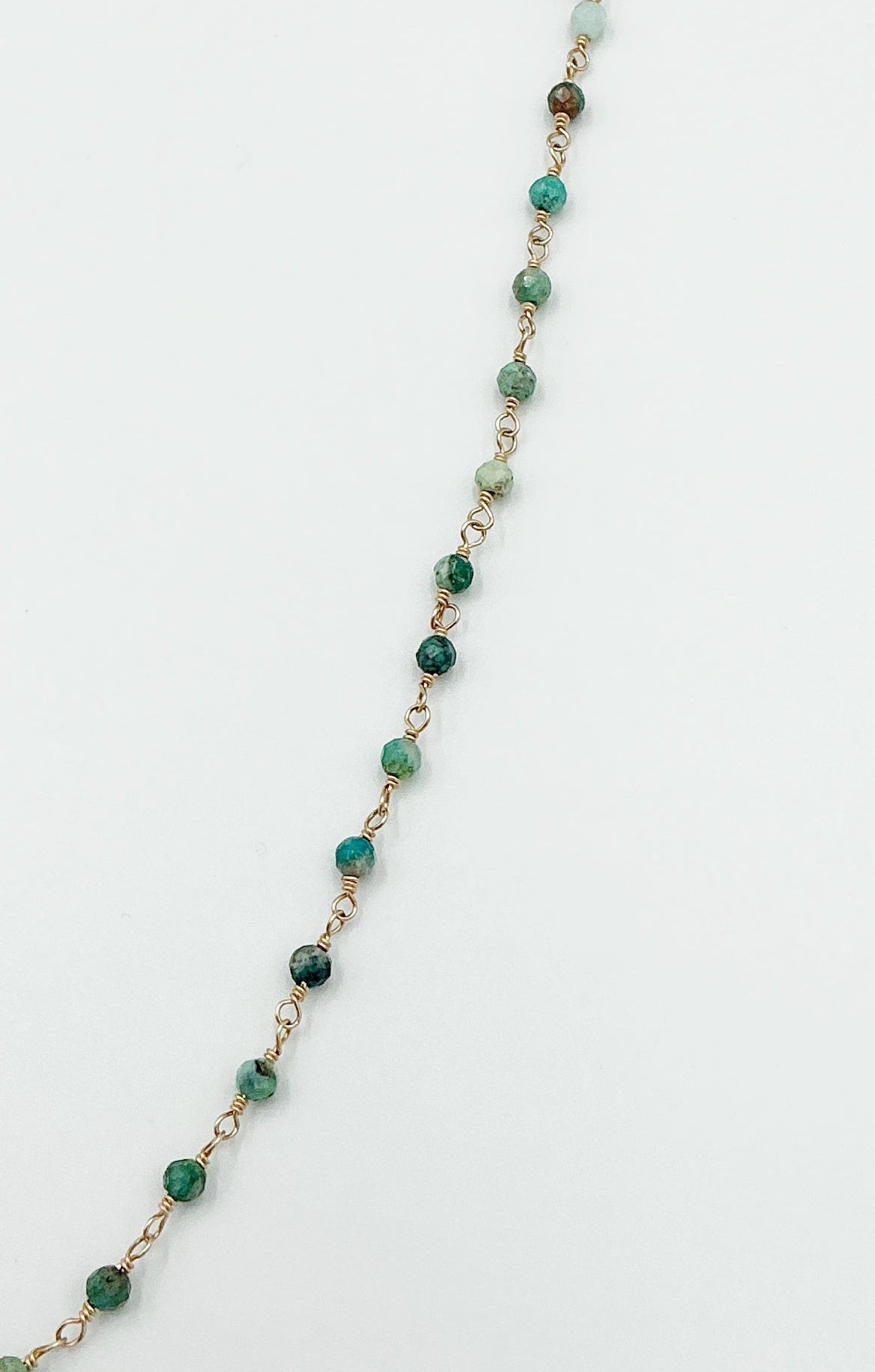 Chrysocolla and Gold Filled Necklace by Rebecca Frazier Jewelry