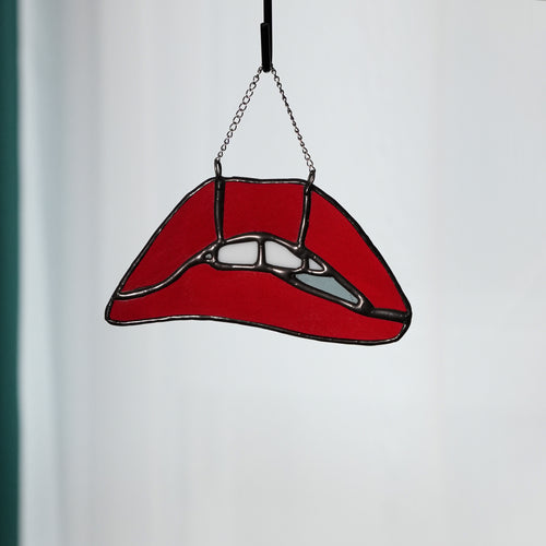 Stained Glass Rocky Horror Lips by Endeavor Glass