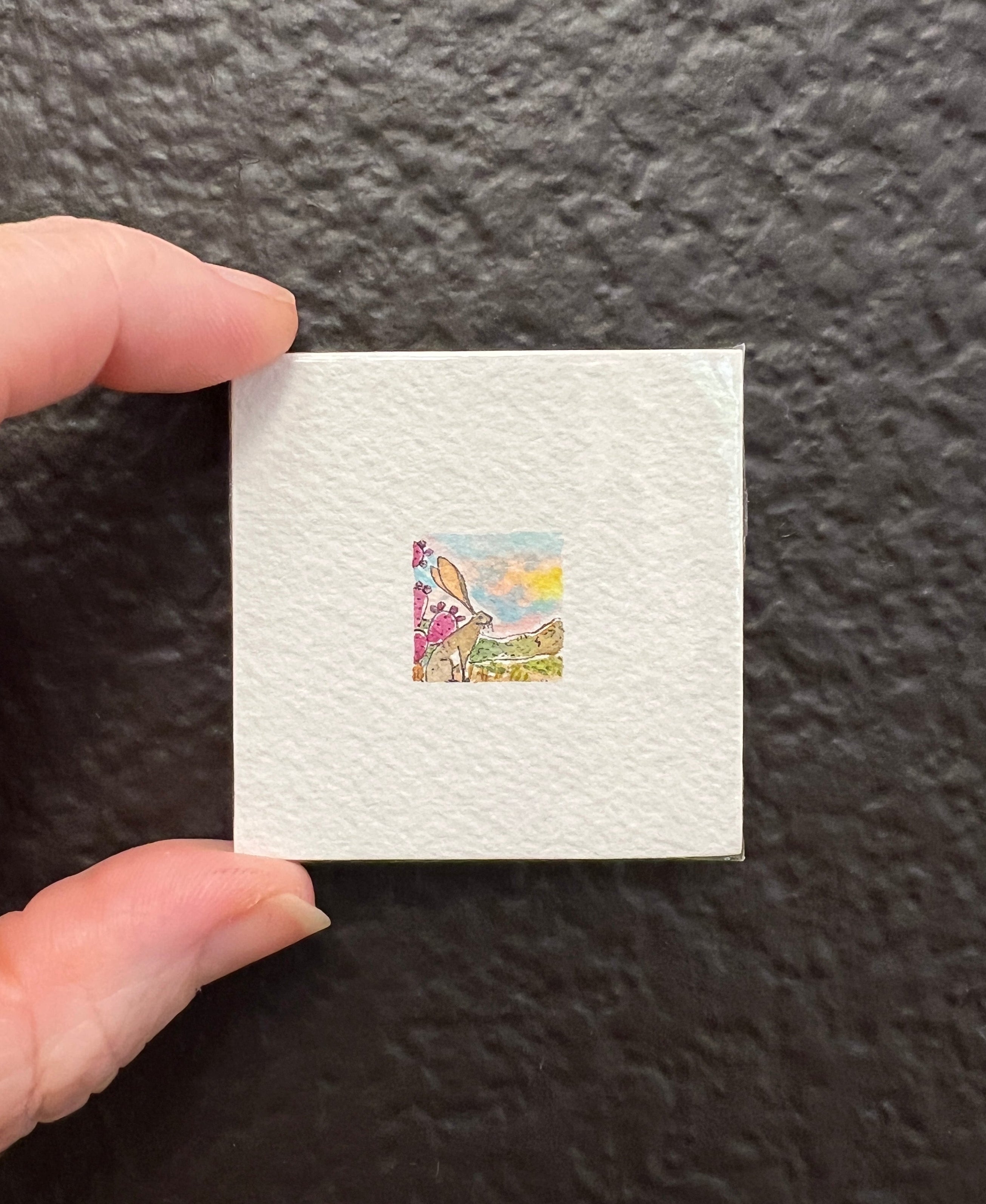 Teeny Tiny Jackrabbit Original by Sally Van Horn