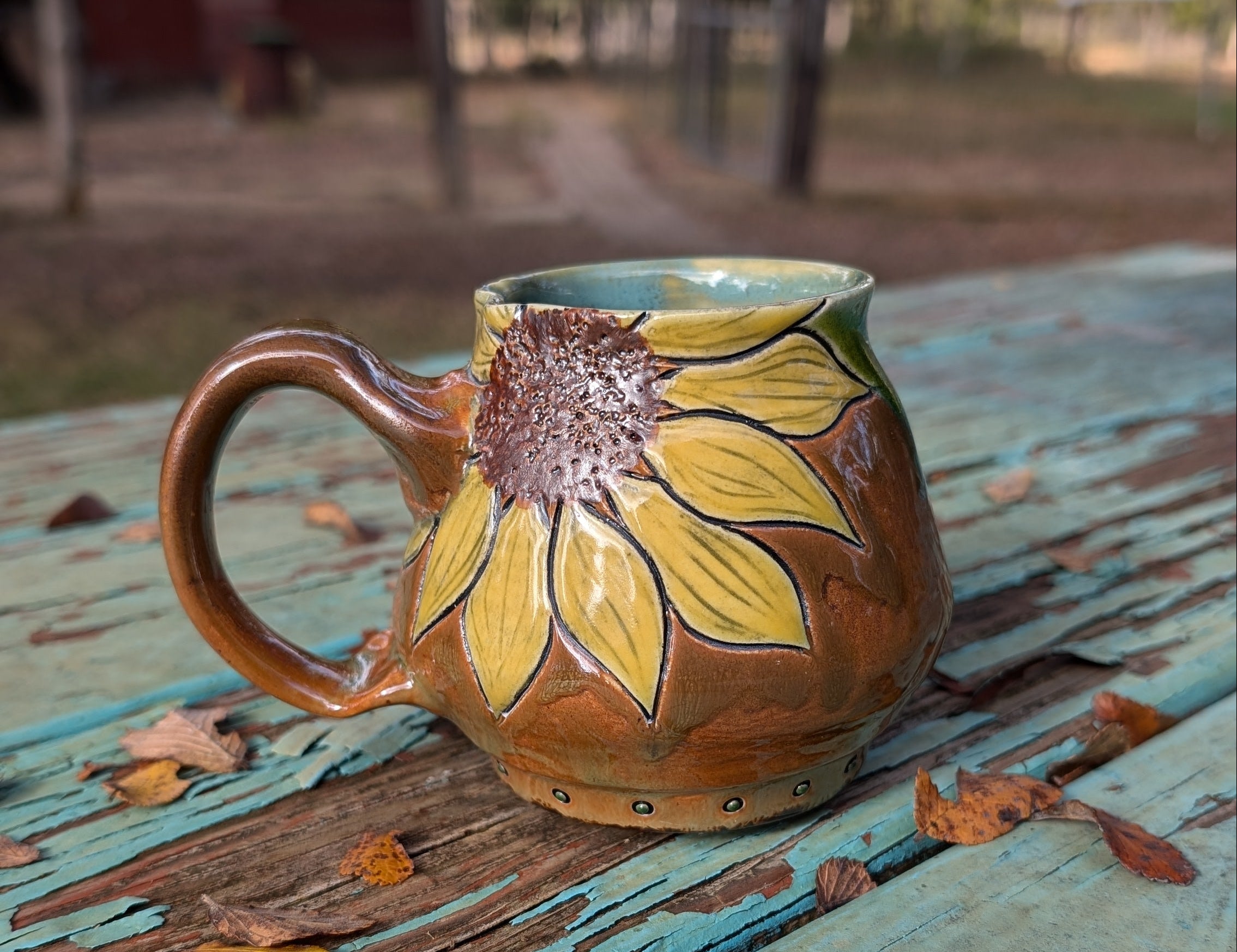 Sunflower Mug by Sarah Beth Pottery