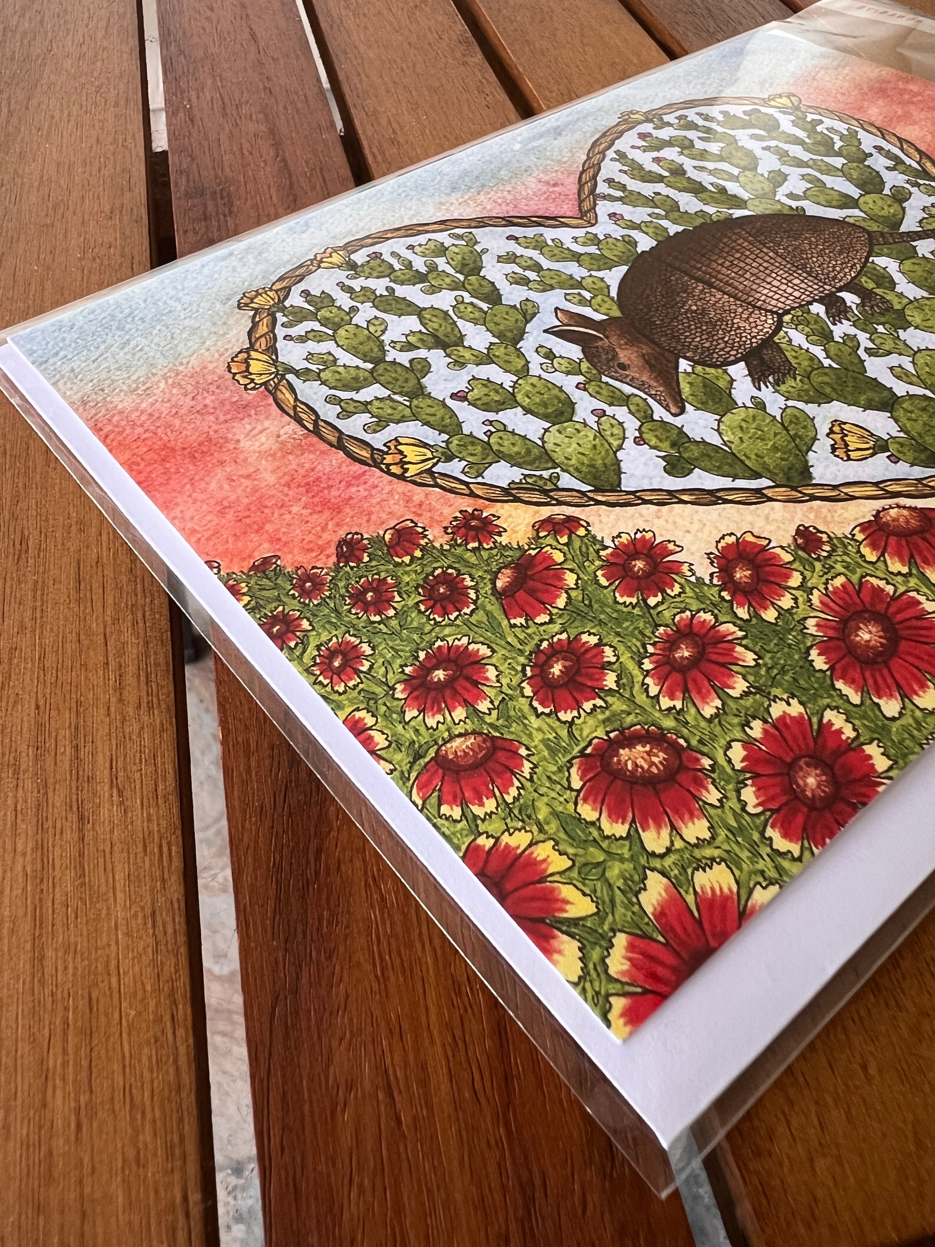Armadillo Greeting Card by Sarah Figueroa