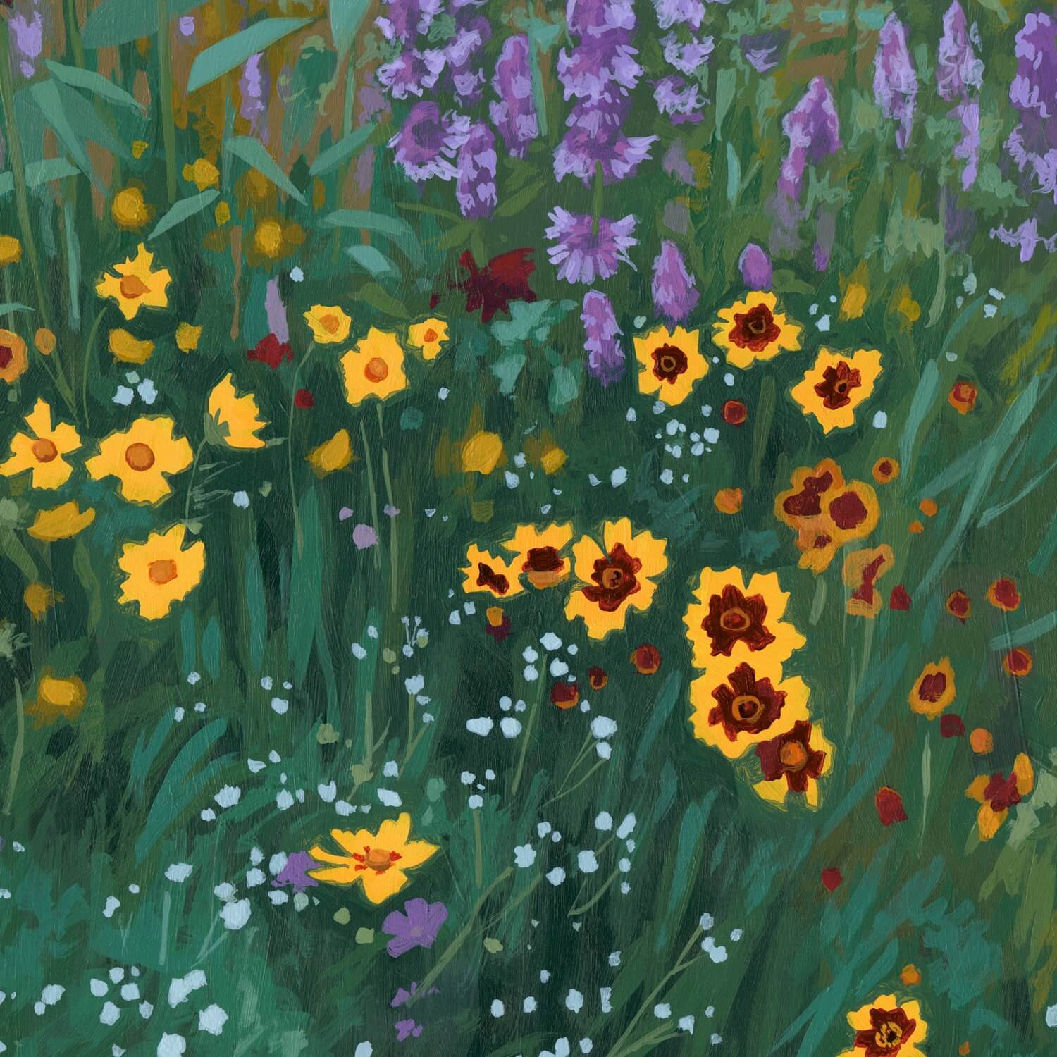 Summer Meadow Print by Sarah Moore + 11"x14"