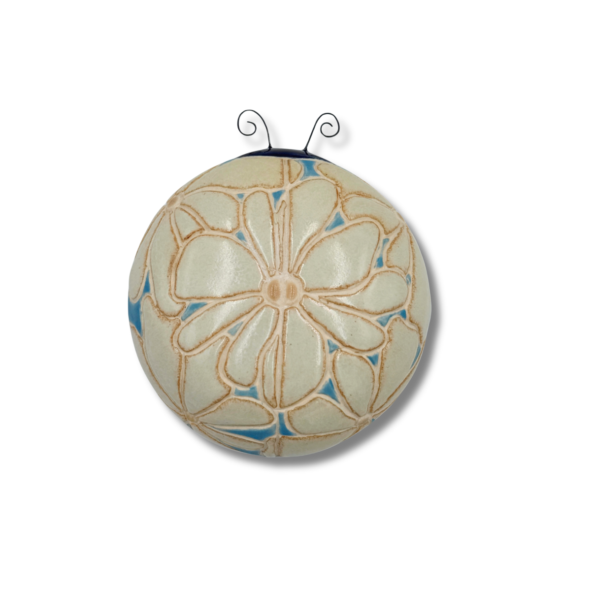 Mint Floral Ladybug by Sarah Beth Pottery
