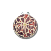 Merlot Floral Ladybug by Sarah Beth Pottery