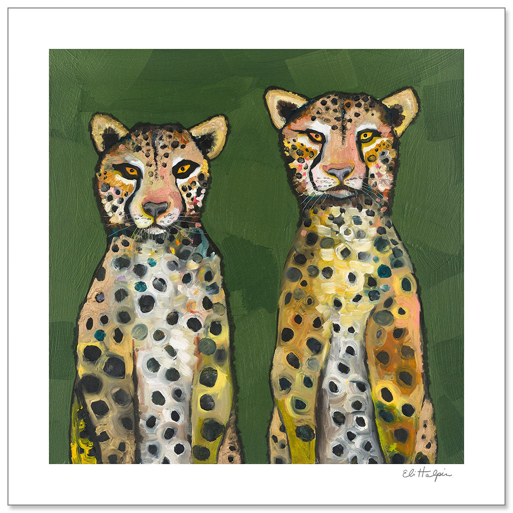 Two Cheetahs Print by Eli Halpin + Paper