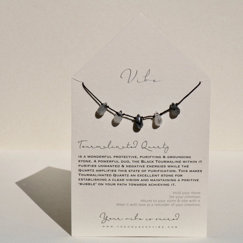 Get to Know the Austin Artist: Elizabeth with Vibe
Vibe is...
one-of-a-kind, mindfully handcrafted necklaces. Made with carefully-curated natural gemstones & silk. Each one is hand-knotted and adjustable from choker to approximately 30" long. Every necklace comes on a beautiful custom card, handcrafted from fine sustainable papers & containing the meaning of the featured gemstone.