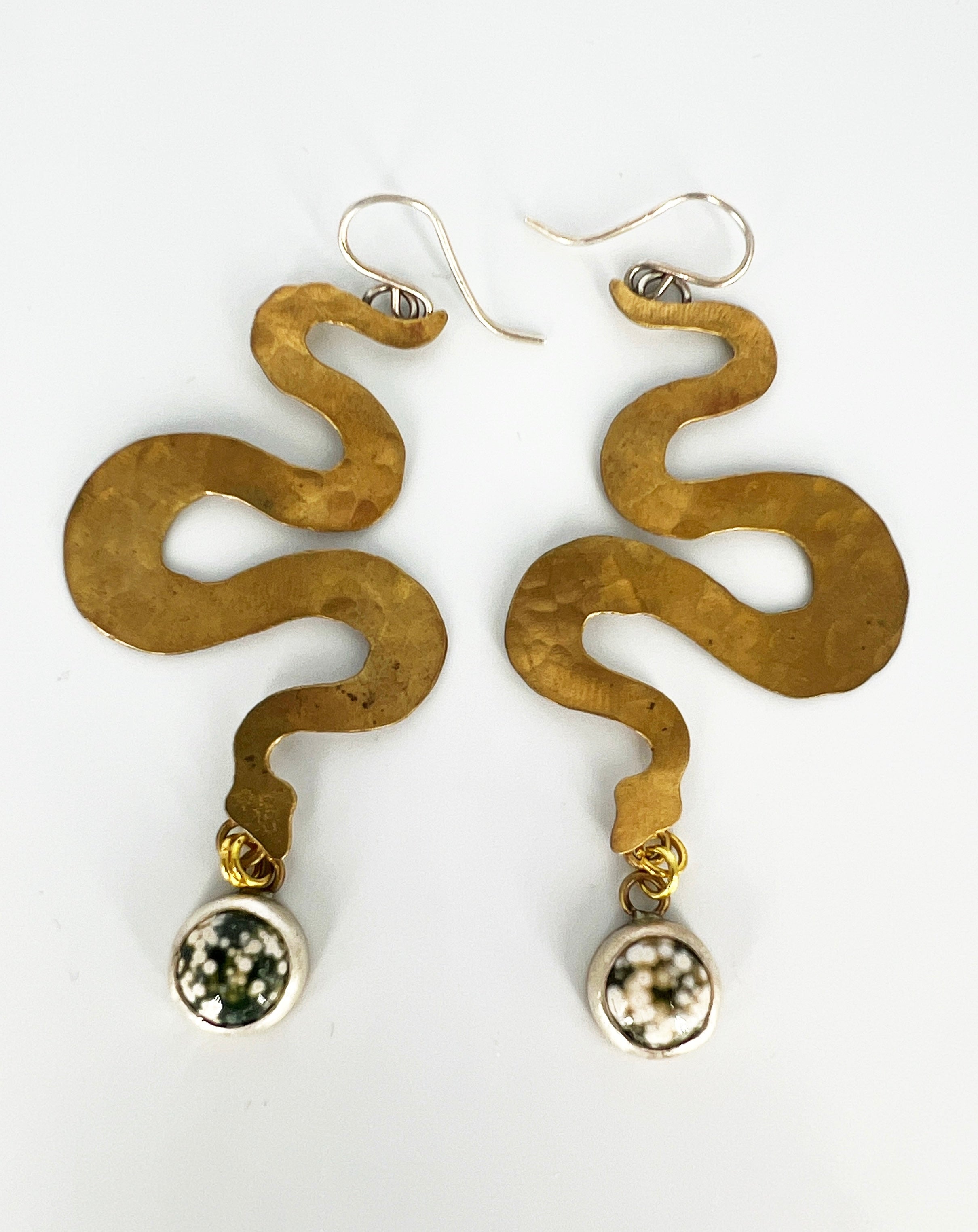 Ocean Jasper Snake Earrings by & The Minotaur