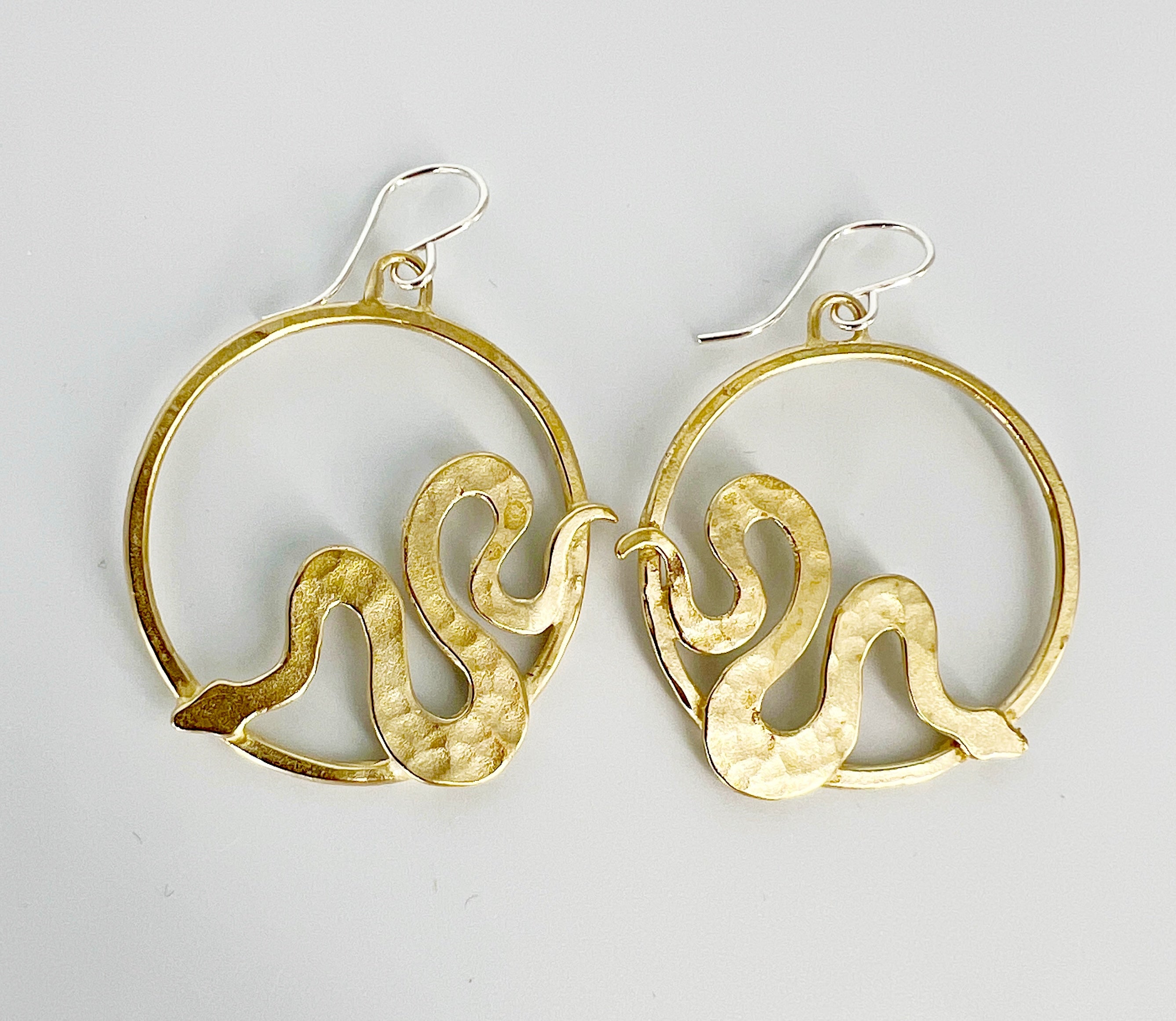 Mini Snake Hoop Earrings by & The Minotaur