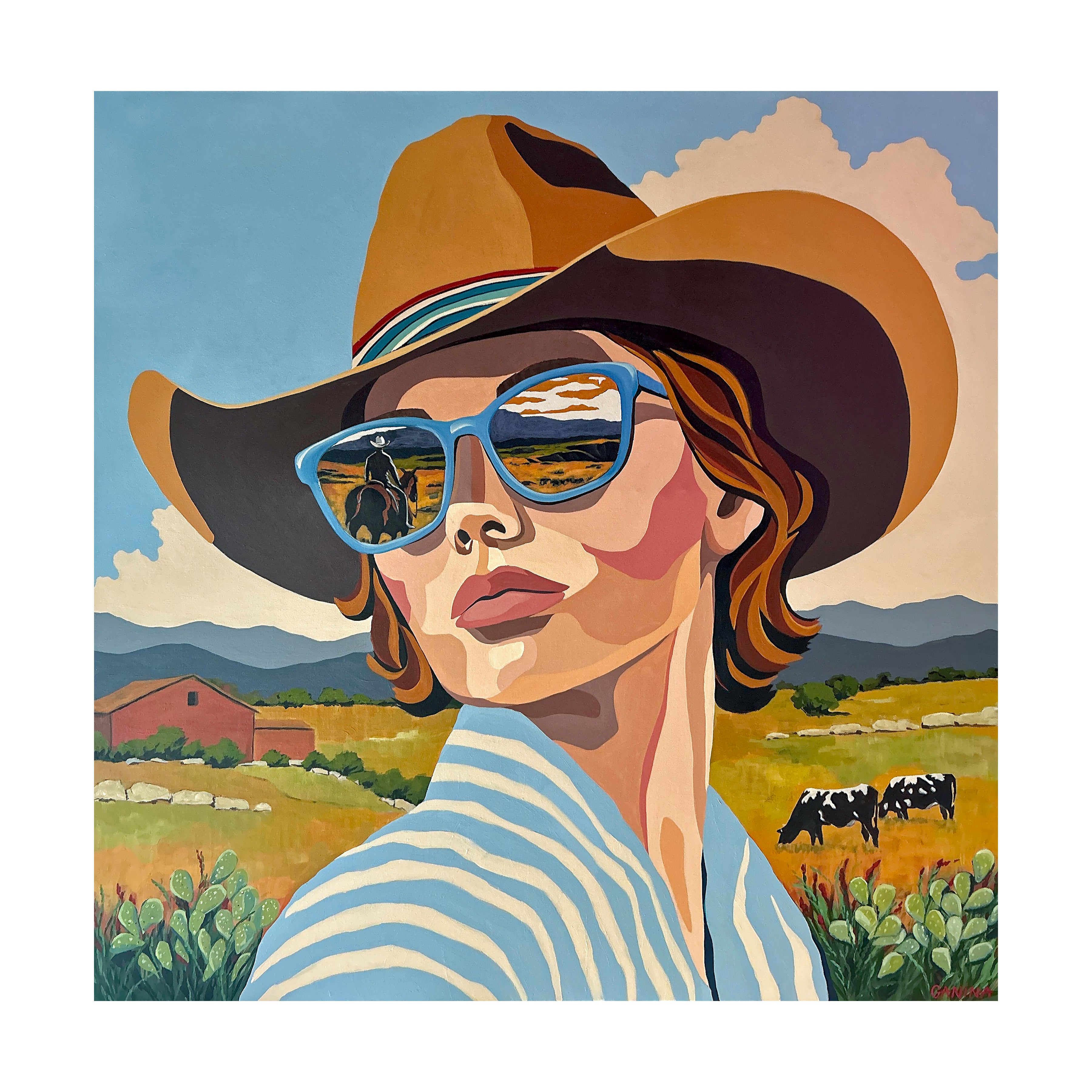 Between Here and Elsewhere Print by Anna Ganina