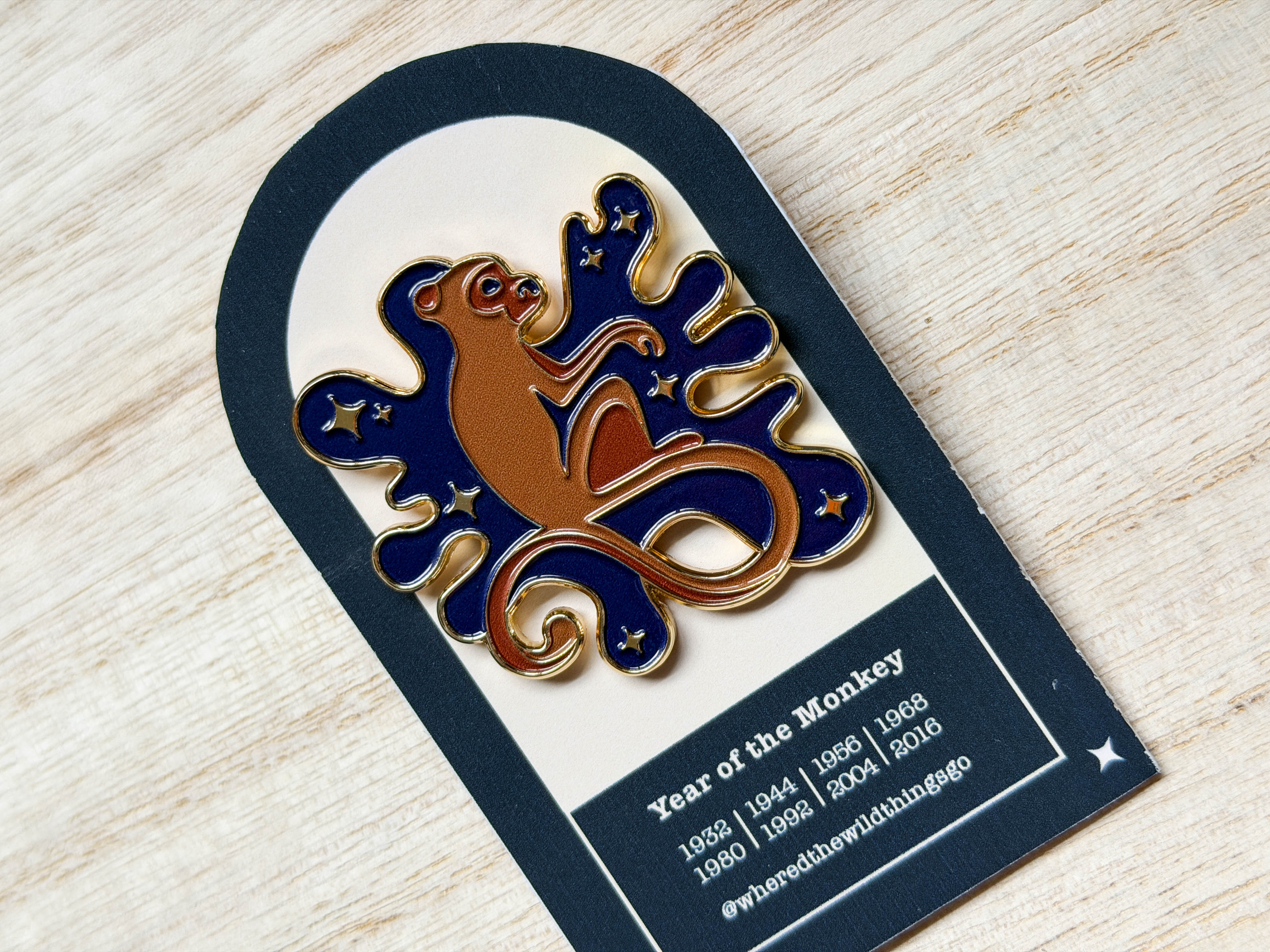 Year of the Monkey Pin by Emily Tolipova of Where’d The Wild Thing Go ...